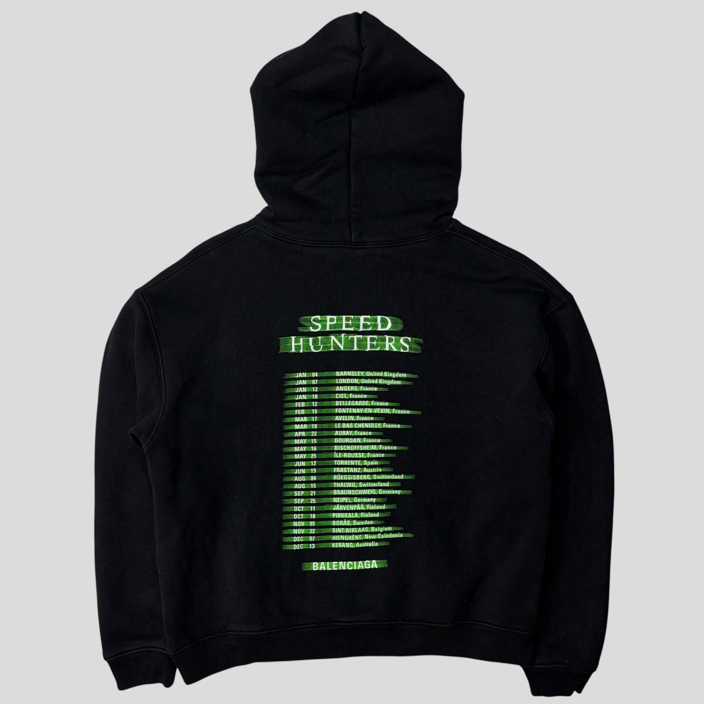 Balenciaga 2018 Speed Hunters Cropped Graphic Hoodie - S