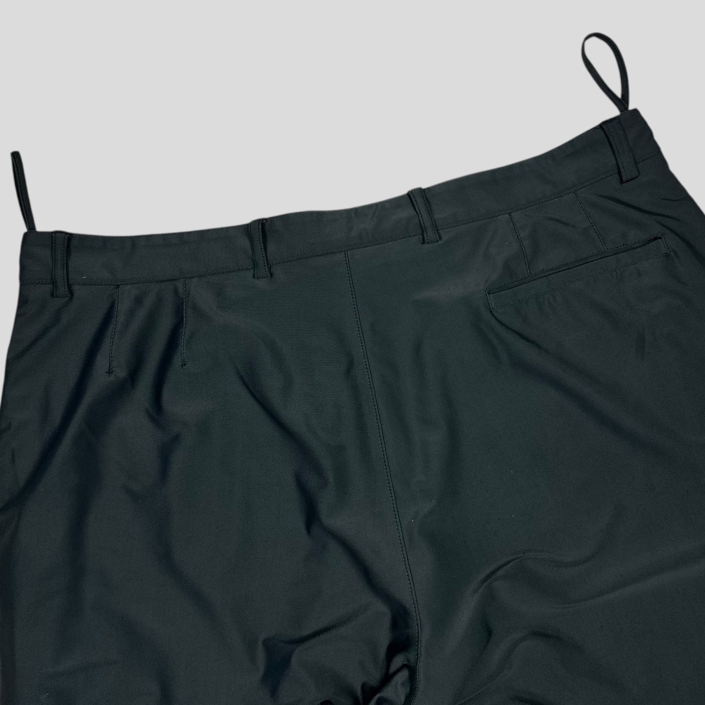 Prada Sport FW99 Textured Nylon Shimmer Baggy Mesh Trousers -IT54