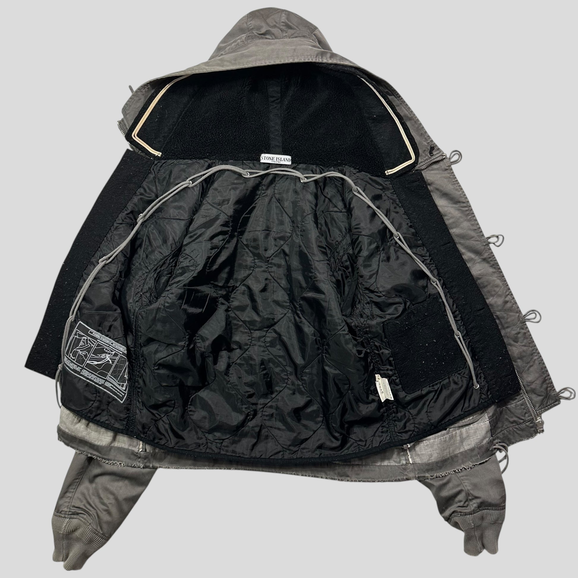 Stone Island 2007 Raso Gommato Dutch Rope Liner Jacket S