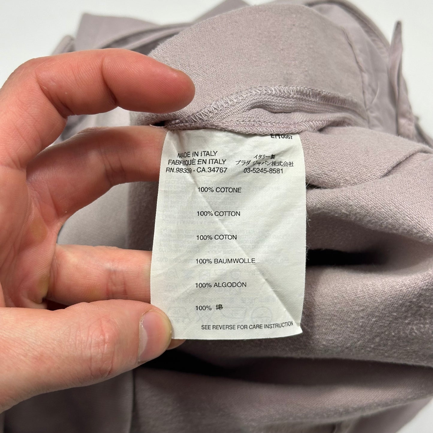 Miu Miu 00’s Lilac Cotton Belted Pleated Pocket Skirt - IT42