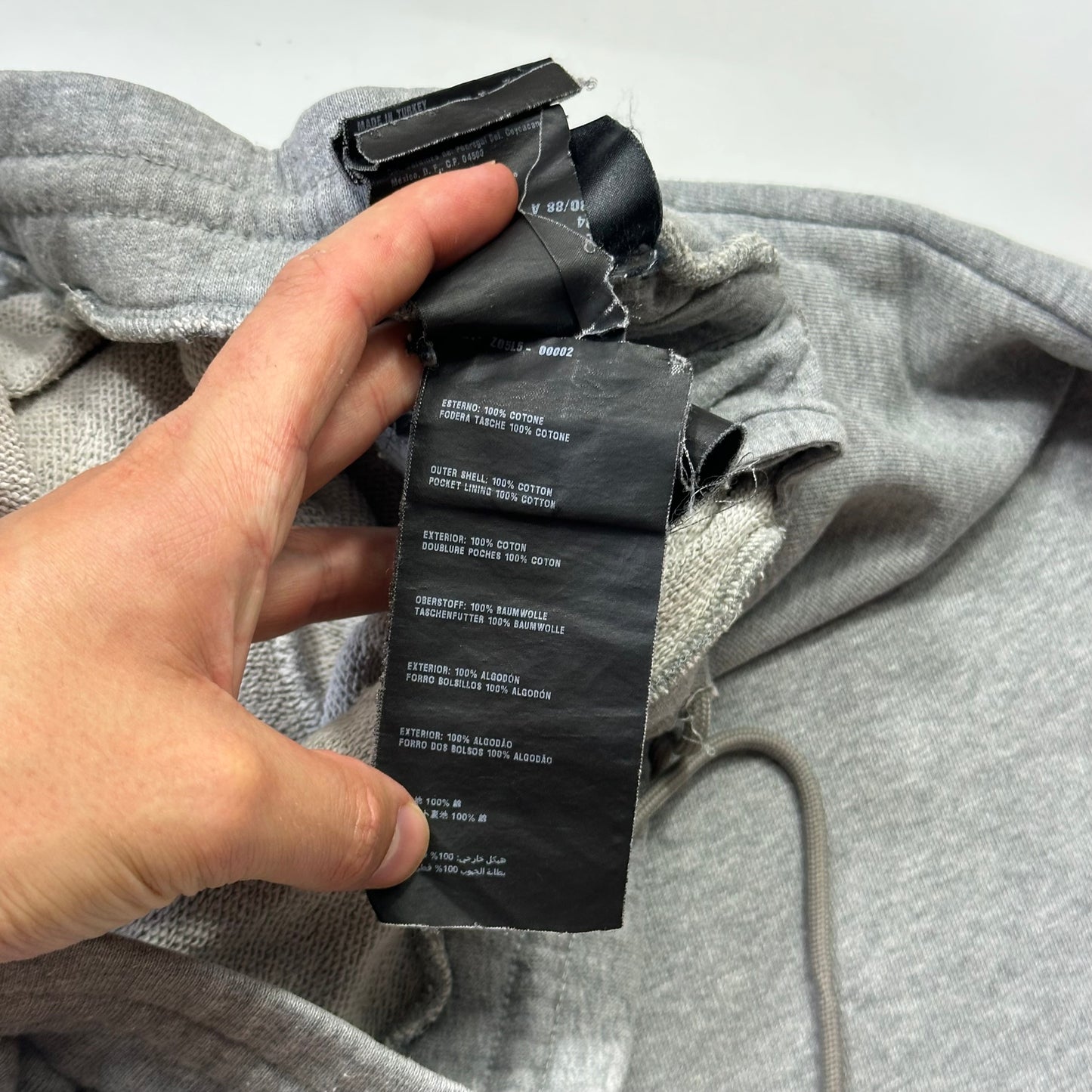 Prada Milano 2015 Red Tab Baggy Grey Cotton Shorts - L