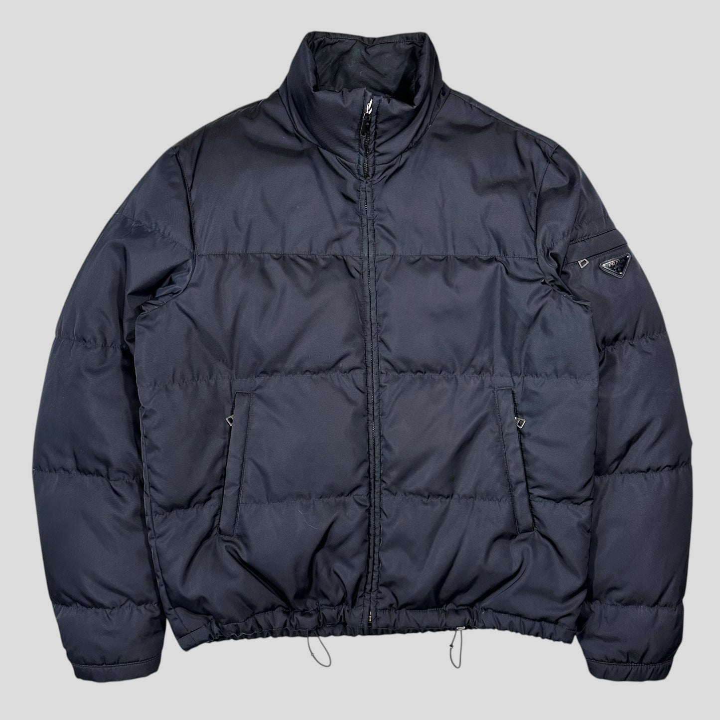 Prada 2011 Extra Fine Gabardine Nylon Triangle Logo Puffer - IT50 (L)