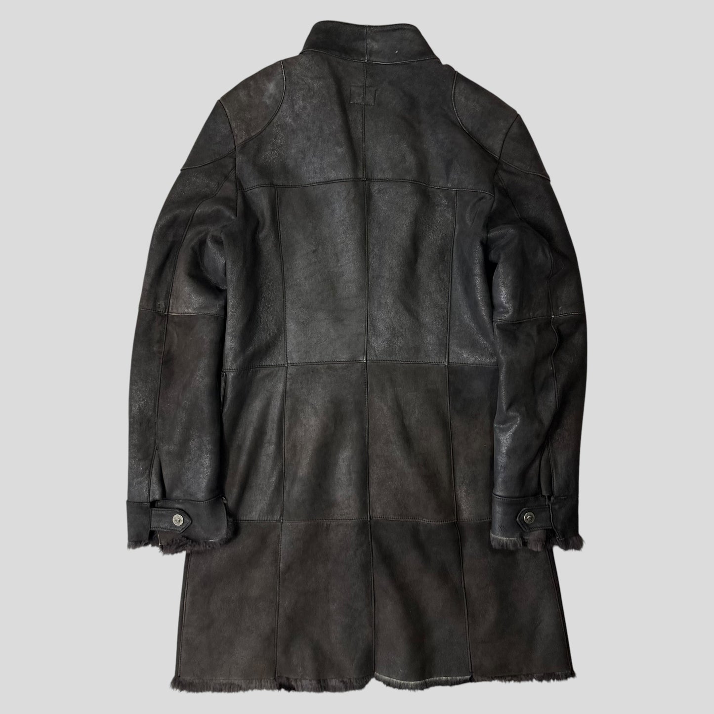 Versace VJC 90’s Leather Fur Sheepskin Afghan Coat - M