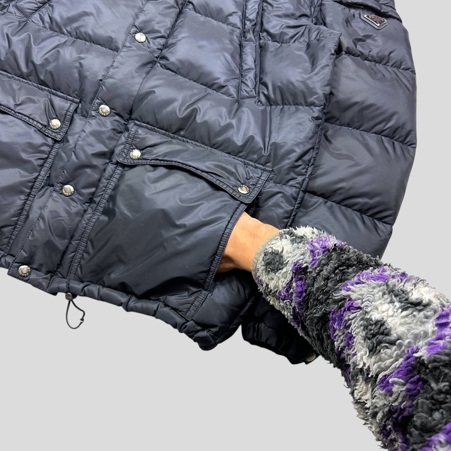 Prada 2020 Multipocket Plaque Logo Nylon Down Puffer - IT50 (L)