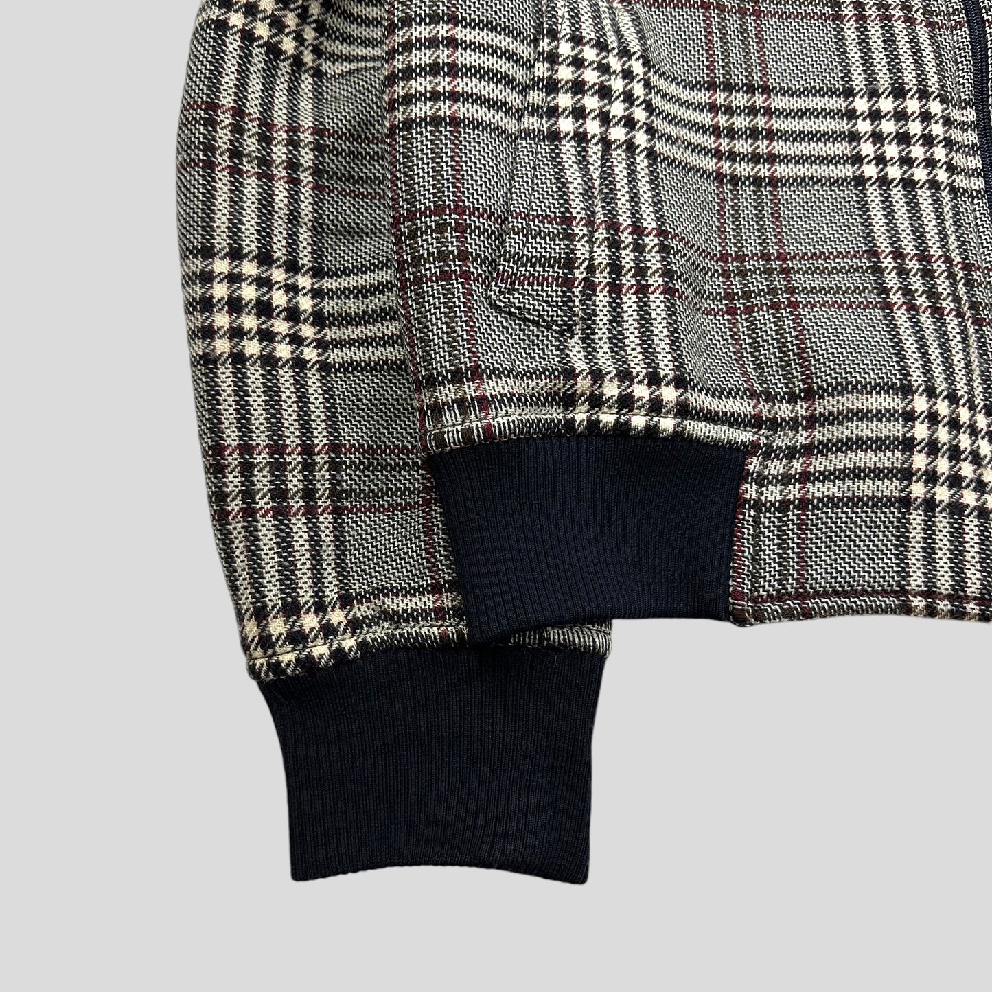 Prada Milano AW00 Virgin Wool Padded Plaid Boxy Jacket - L