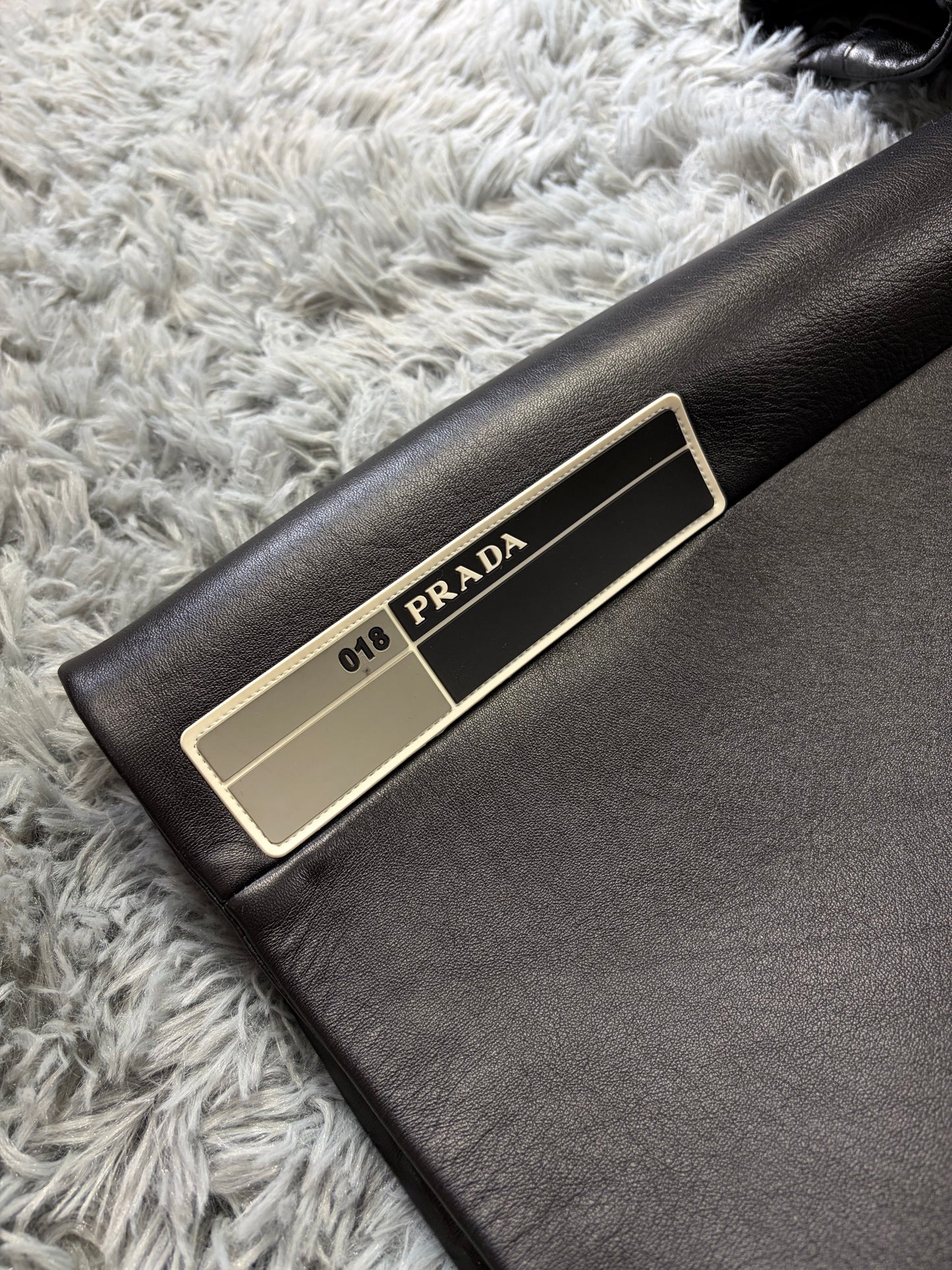 Prada 2018 Race Logo Leather Belted Trench Coat - IT40