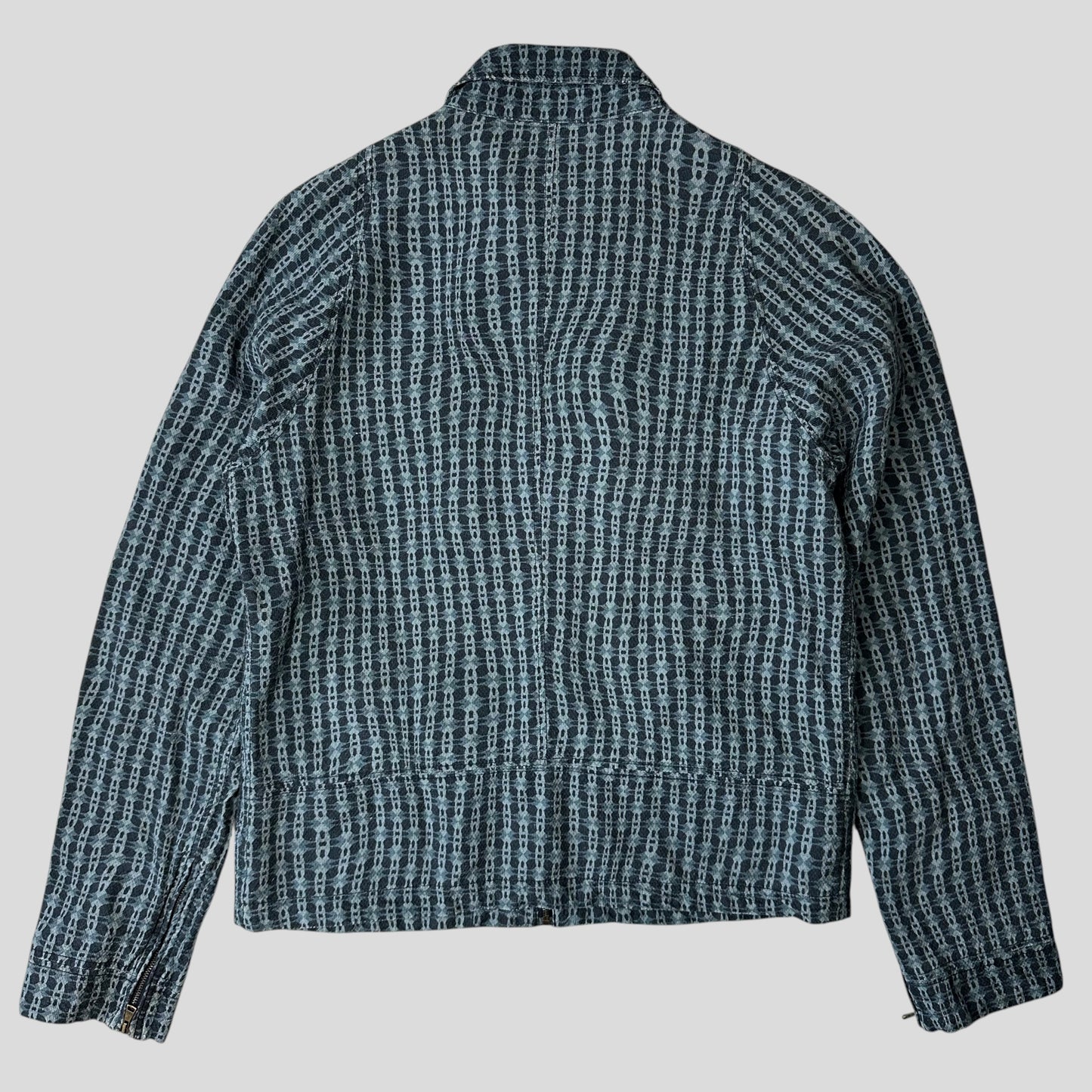 Dolce & Gabbana 00’s Psychedelic Barbed Wire CottonBiker Jacket - M