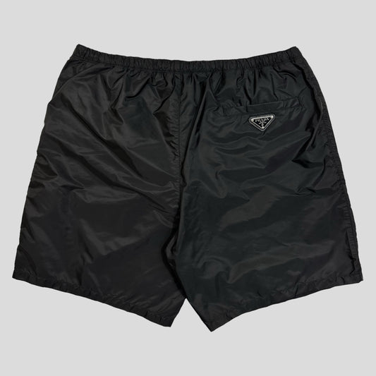 Prada Milano 2023 Re-Nylon Triangle Logo Shorts - IT54