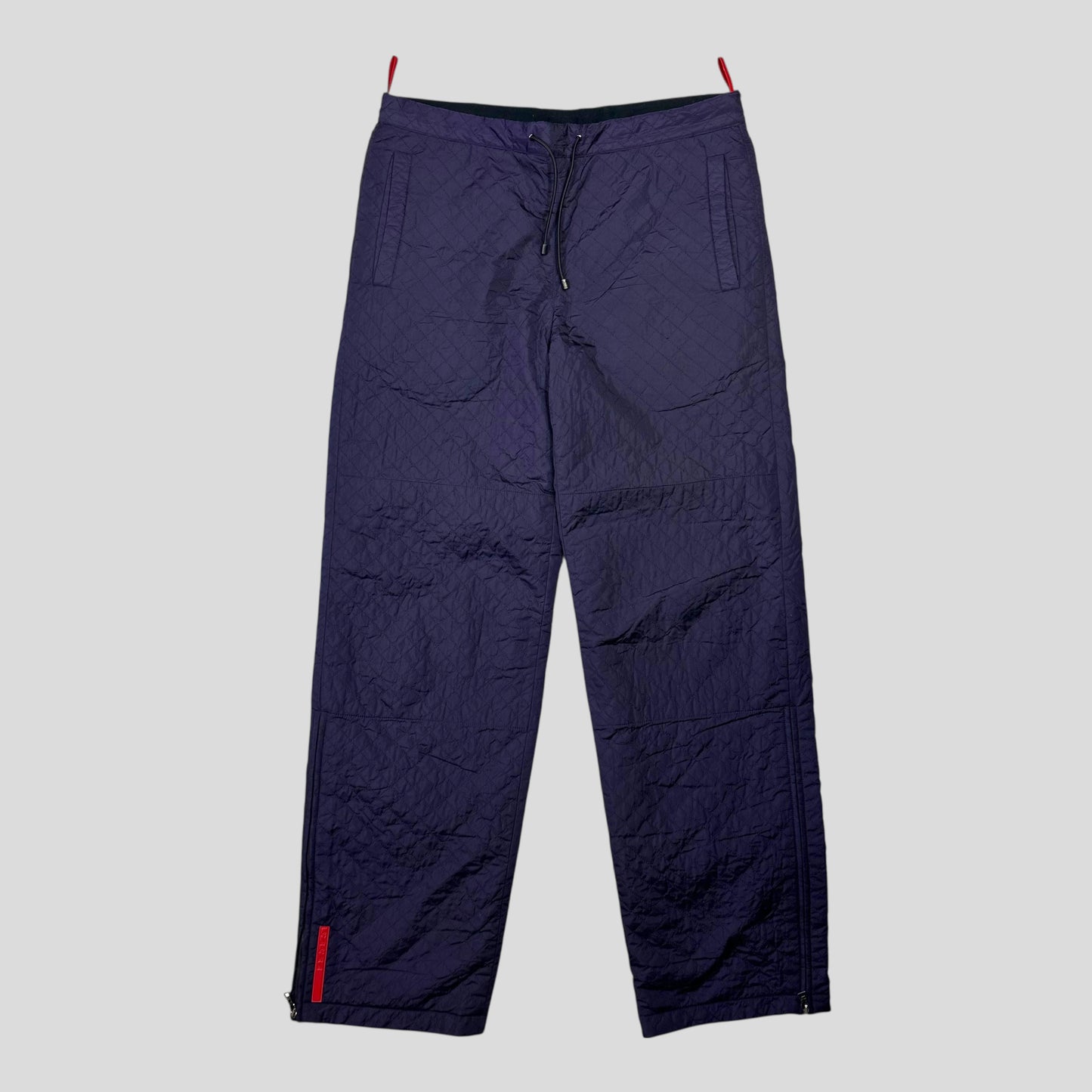 Prada Sport AW00 Reversible Nylon Quilted + Fleece Trousers - IT46