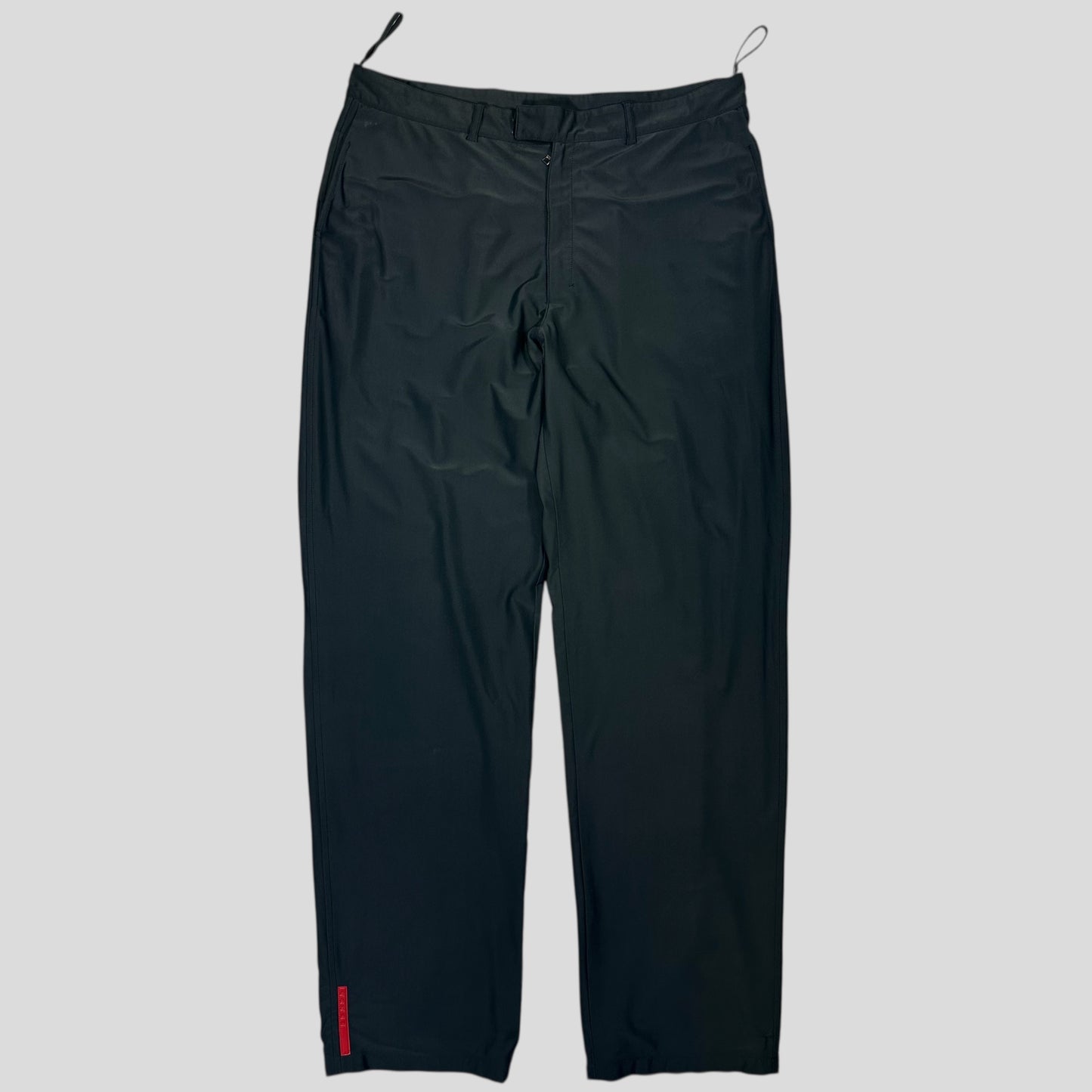 Prada Sport FW99 Textured Nylon Shimmer Baggy Mesh Trousers -IT54