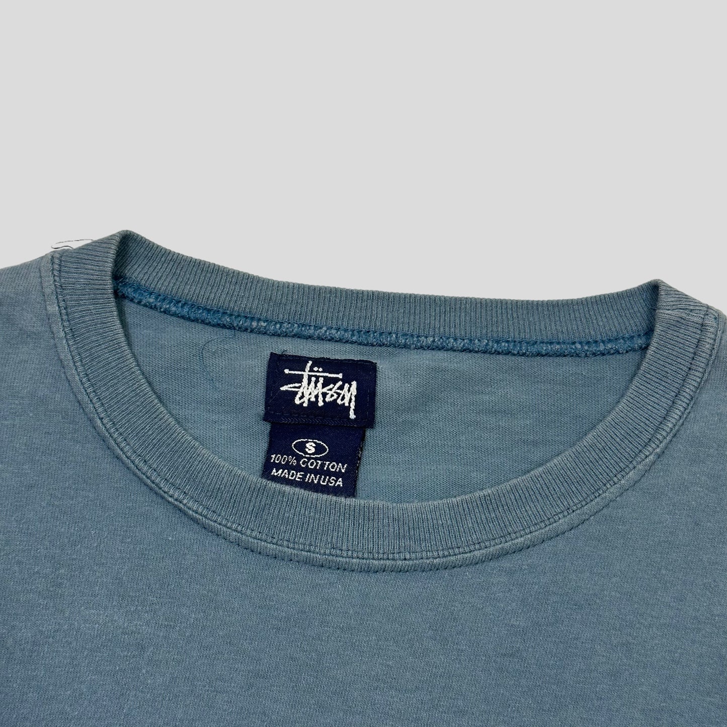 Stussy 90’s Embroidered Stock Logo Striped LS - S/M