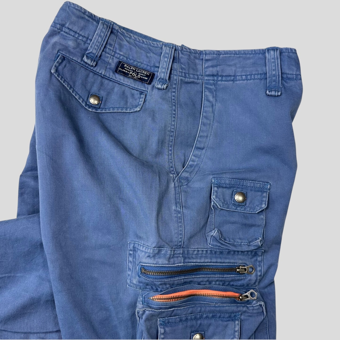 Polo 90’s Ralph Lauren Washed Multipocket Cargo Trousers - 34-36