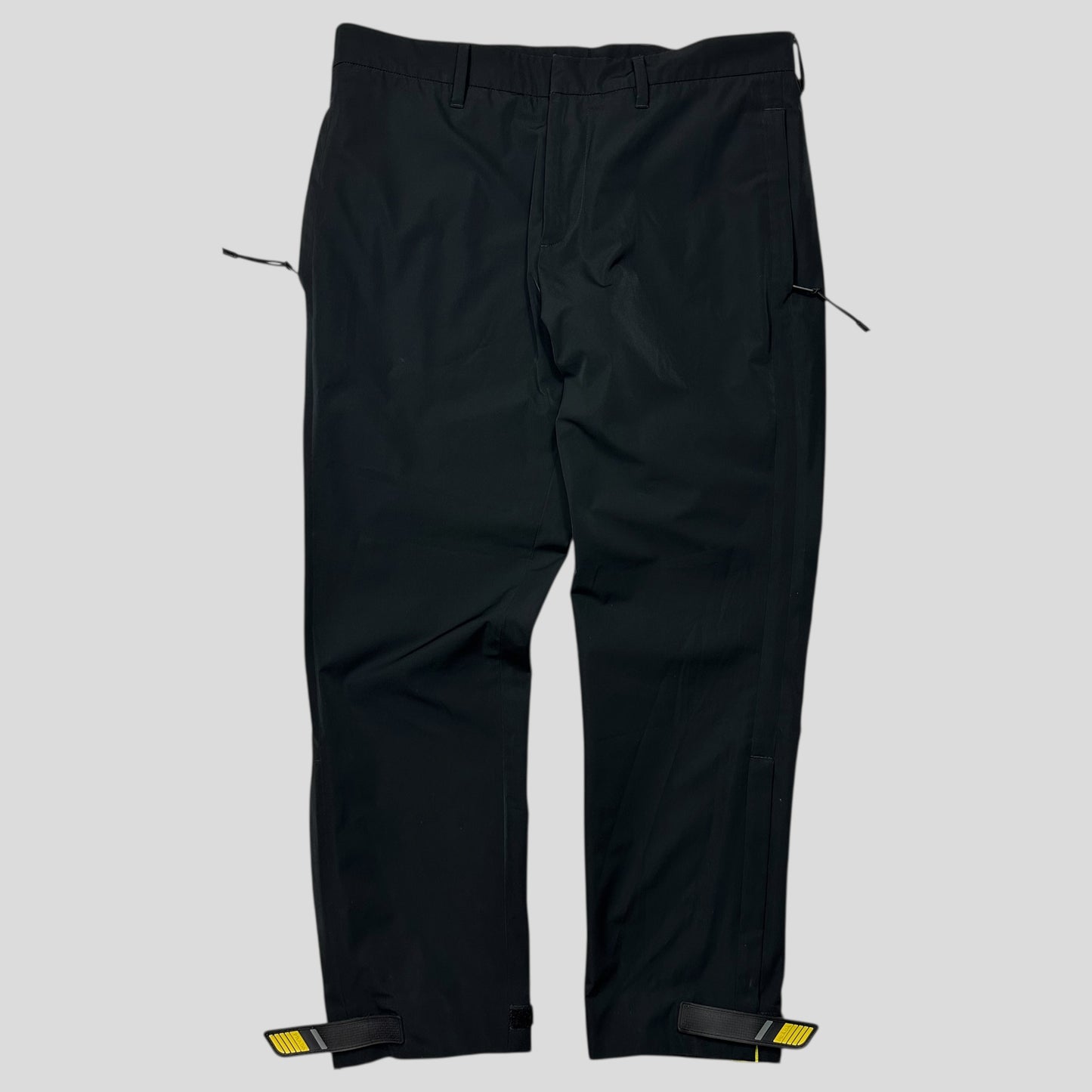 Prada 2017 Rubberised Race Logo Strap Gabardine Nylon Trousers - IT50 (L)