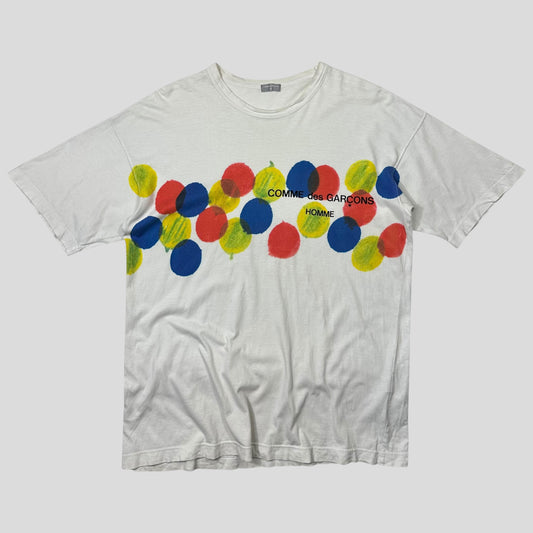 Comme Des Garçons Homme 1999 Balloon Polka Dot Logo T-shirt - L