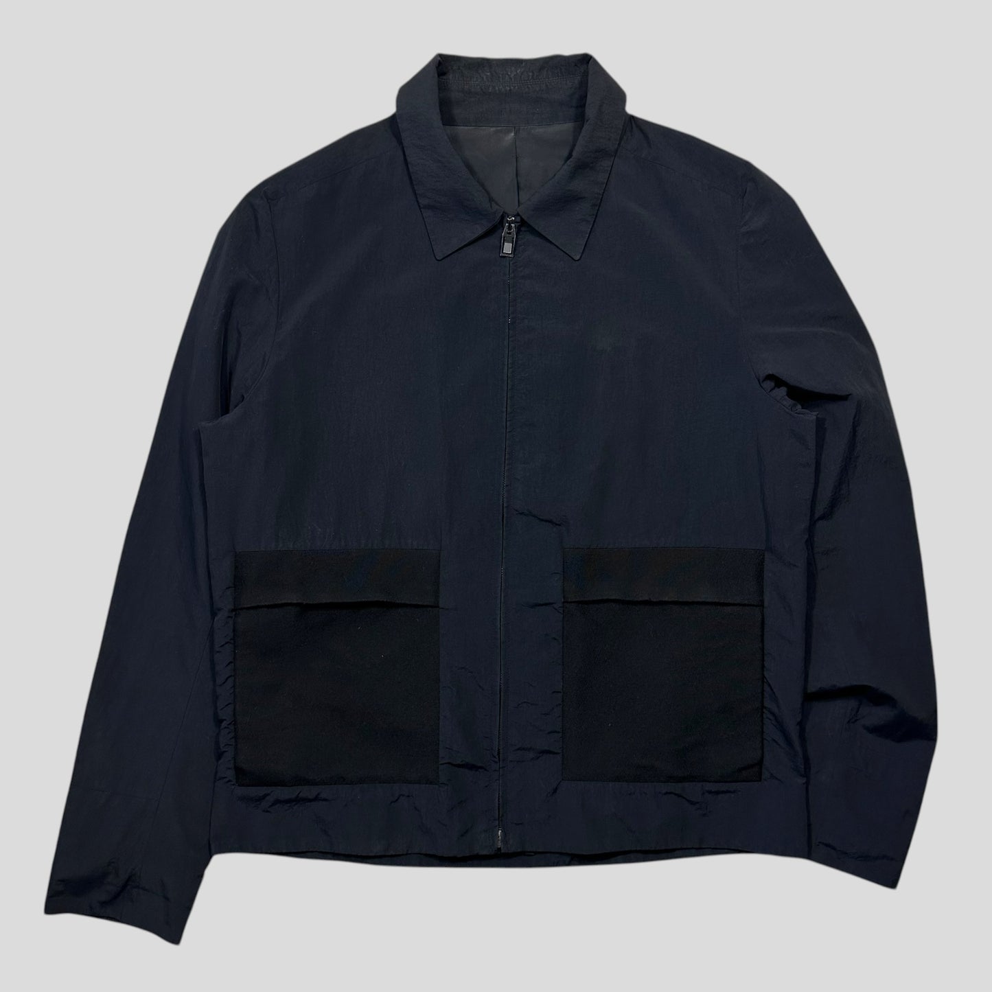 Balenciaga SS15 Wool Pocket Gabardine Nylon Work Jacket - M