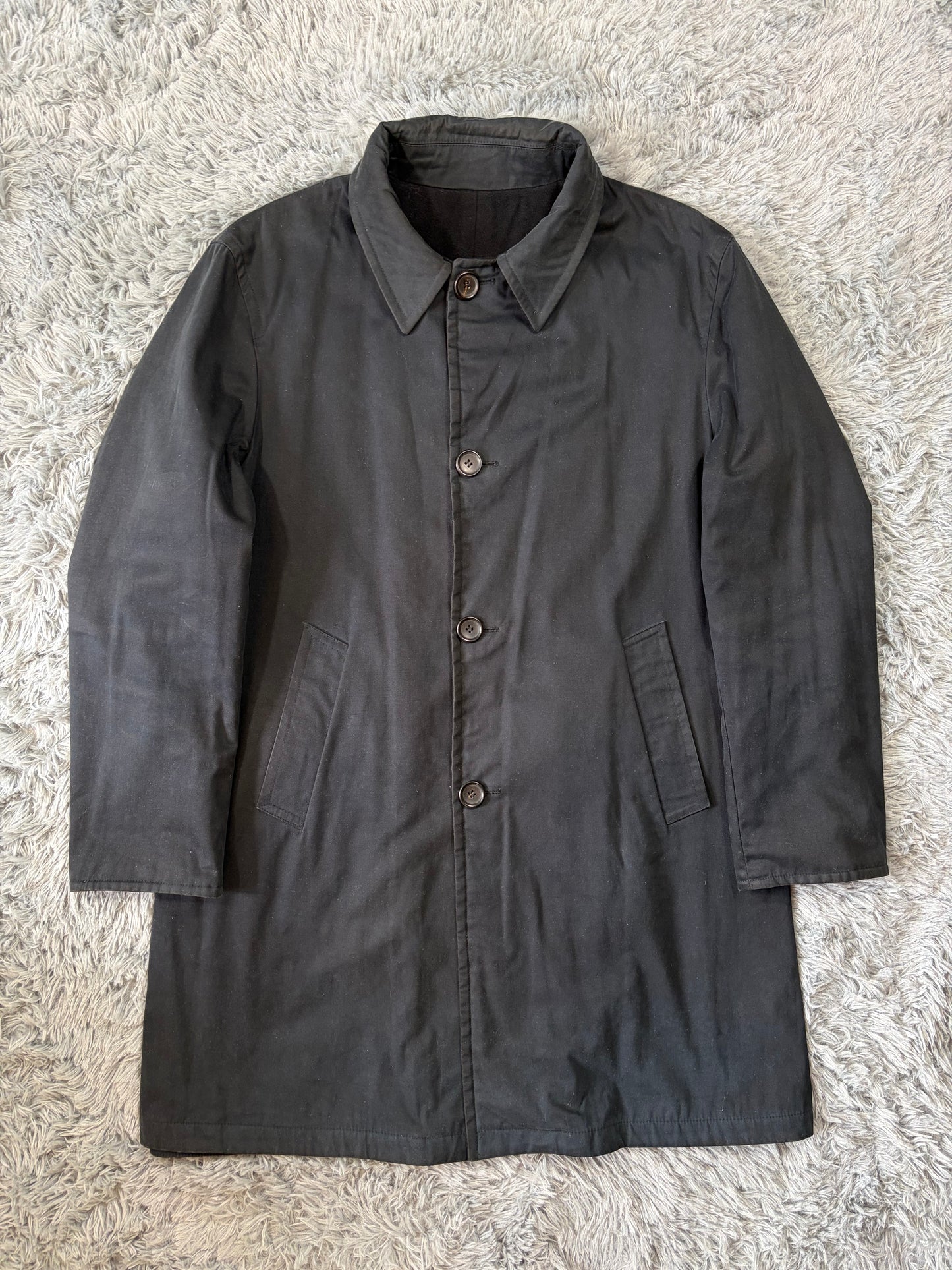 Gucci by Tom Ford 1999 Reversible Wool & Cotton Car Coat - L