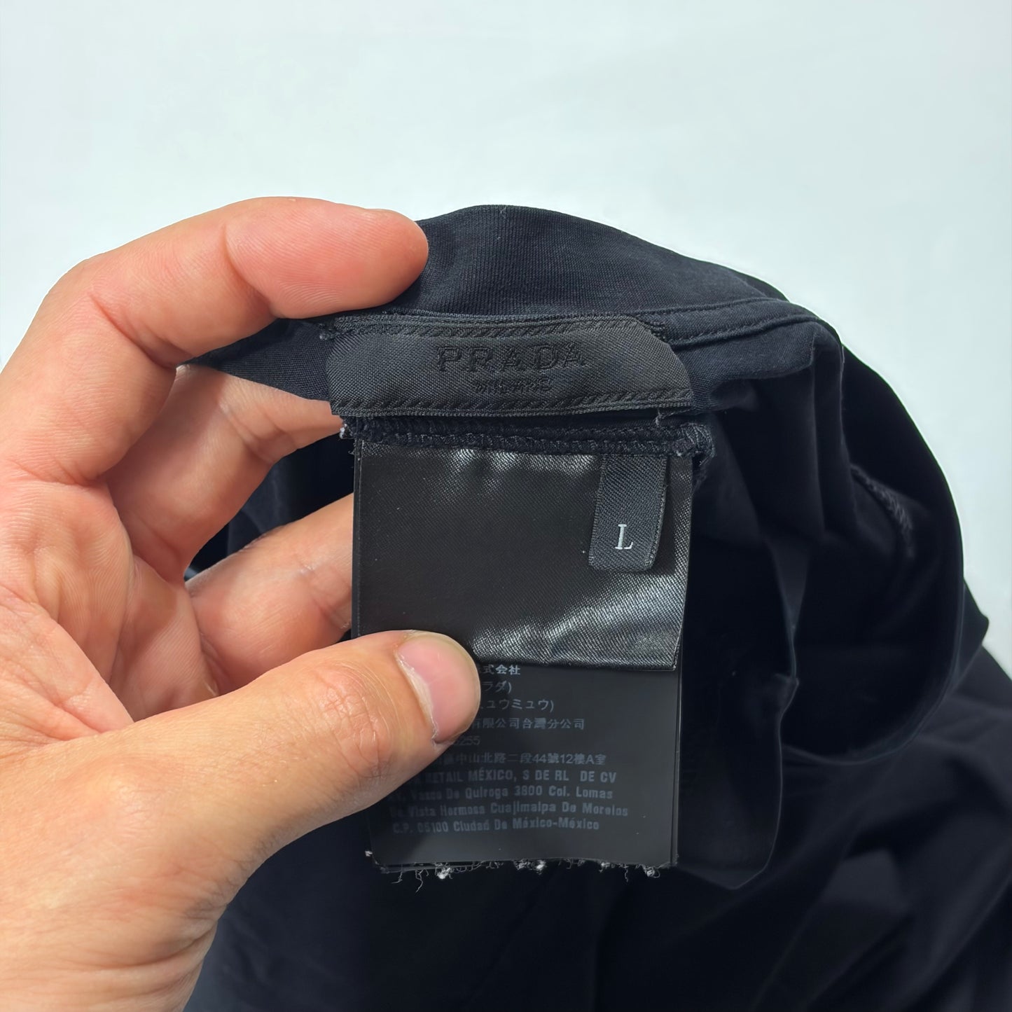 Prada Milano 2018 Black Tab Mini Logo T-shirt - M