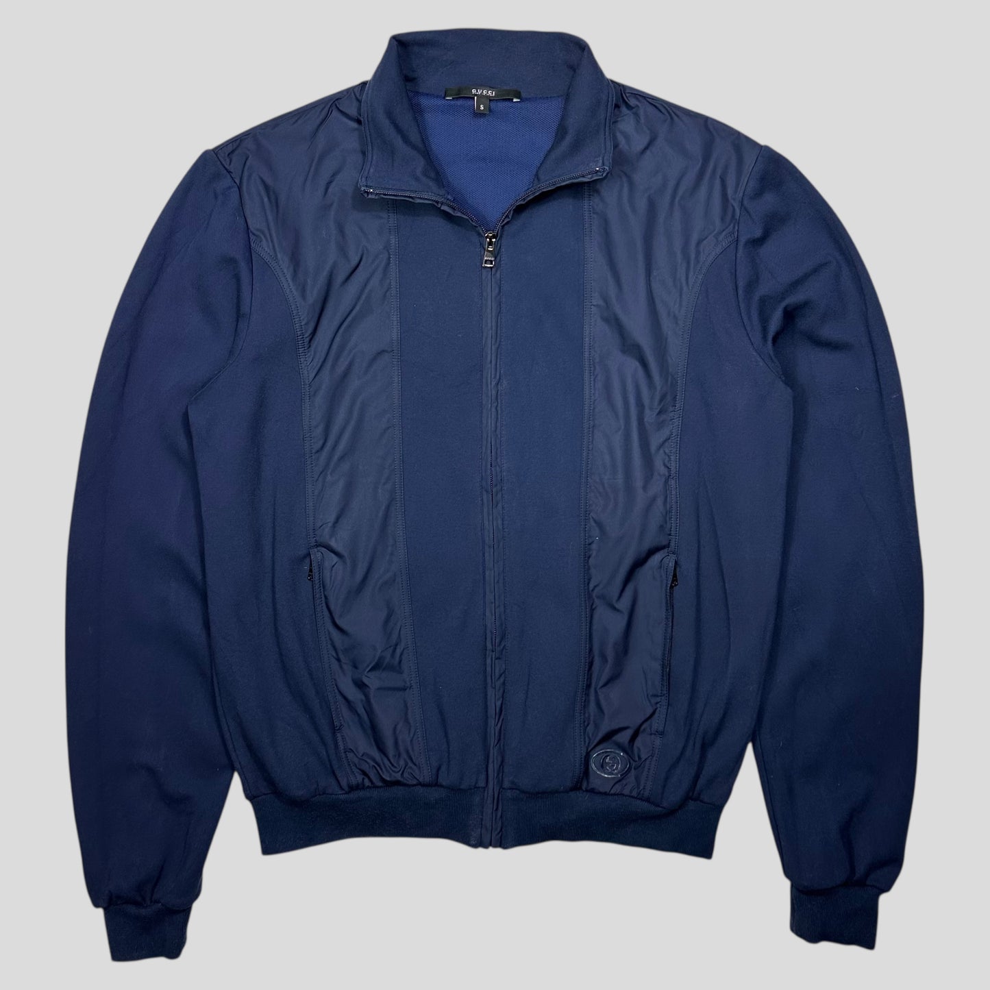 Gucci GG Logo Nylon Panelled Polyester Track Jacket - S/M