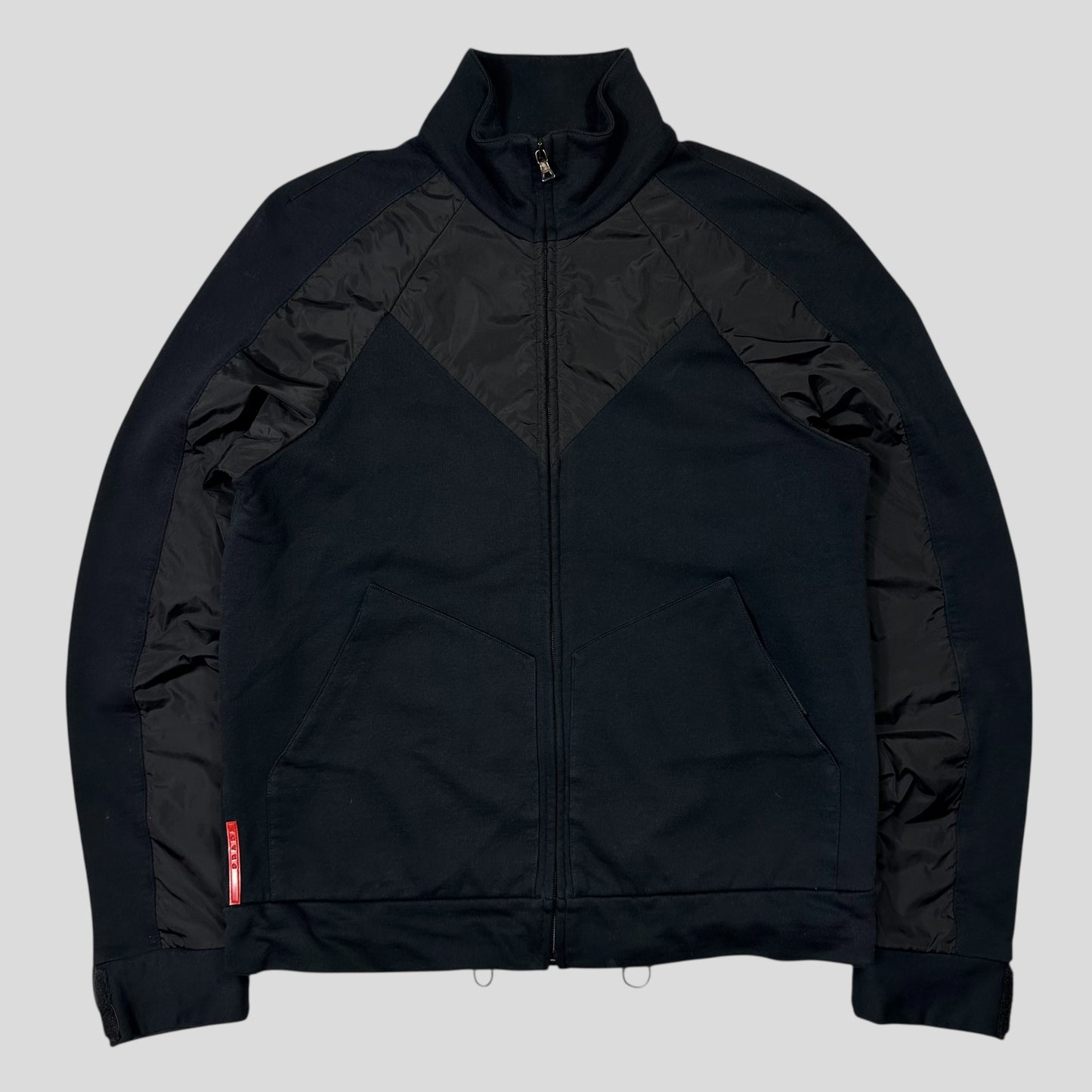 Prada Sport 2009 Angled Nylon Panelled Track Jacket - M