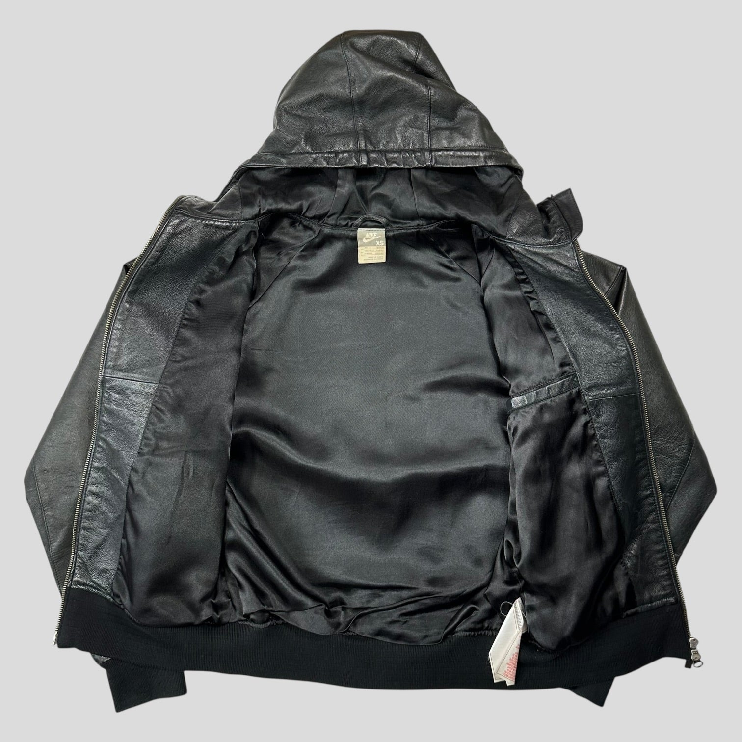 Nike 2007 Tony Spackman Leather Boxy Bomber Jacket - S – Warmwaves