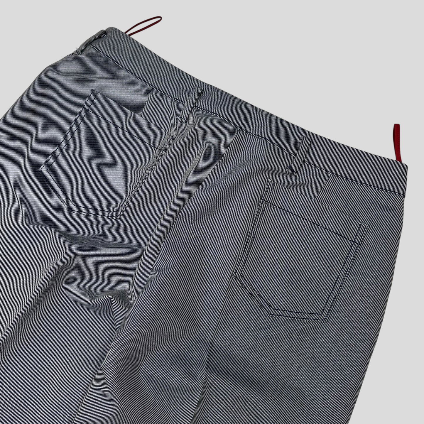 Prada Sport AW00 Textured Two-Tone Pleated Trousers - IT42