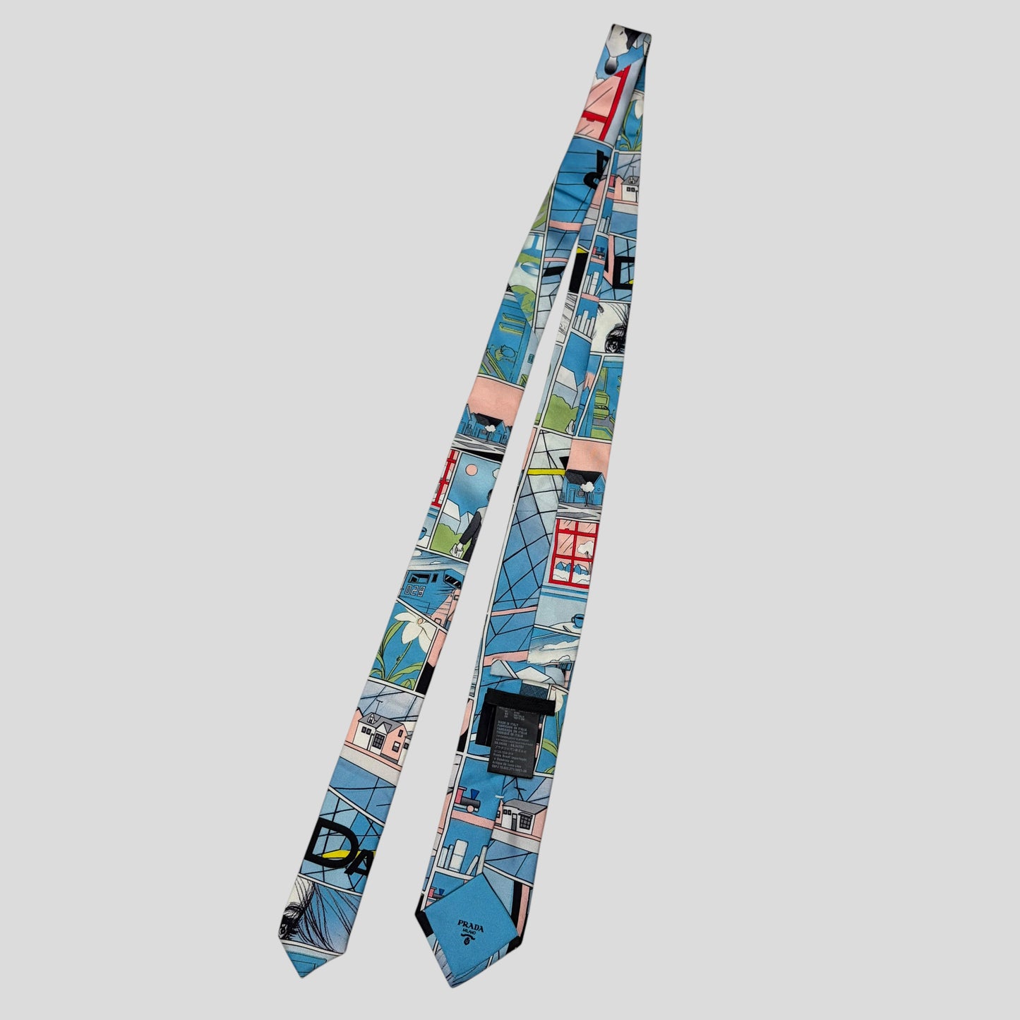 Prada Milano 2018 James Jean Comic Strip Silk Tie