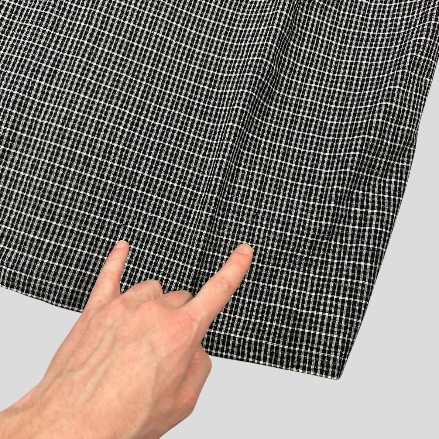 Comme Des Garçons Homme 90’s Wool Double Plaid Boxy Shirt - XL