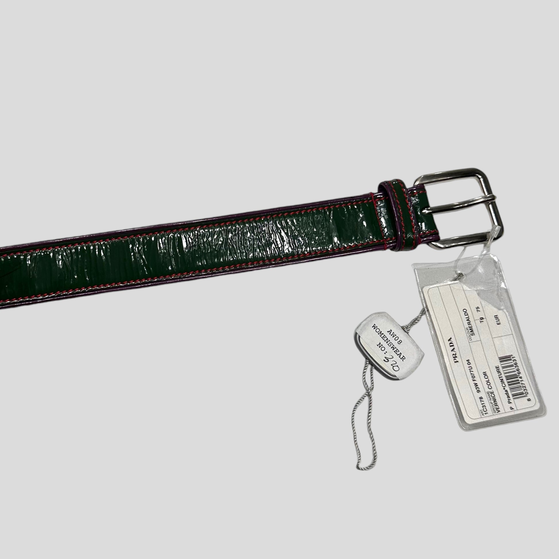 Prada Green Crocodile Belt Jimmy Choo Green Croc Embossed Leather