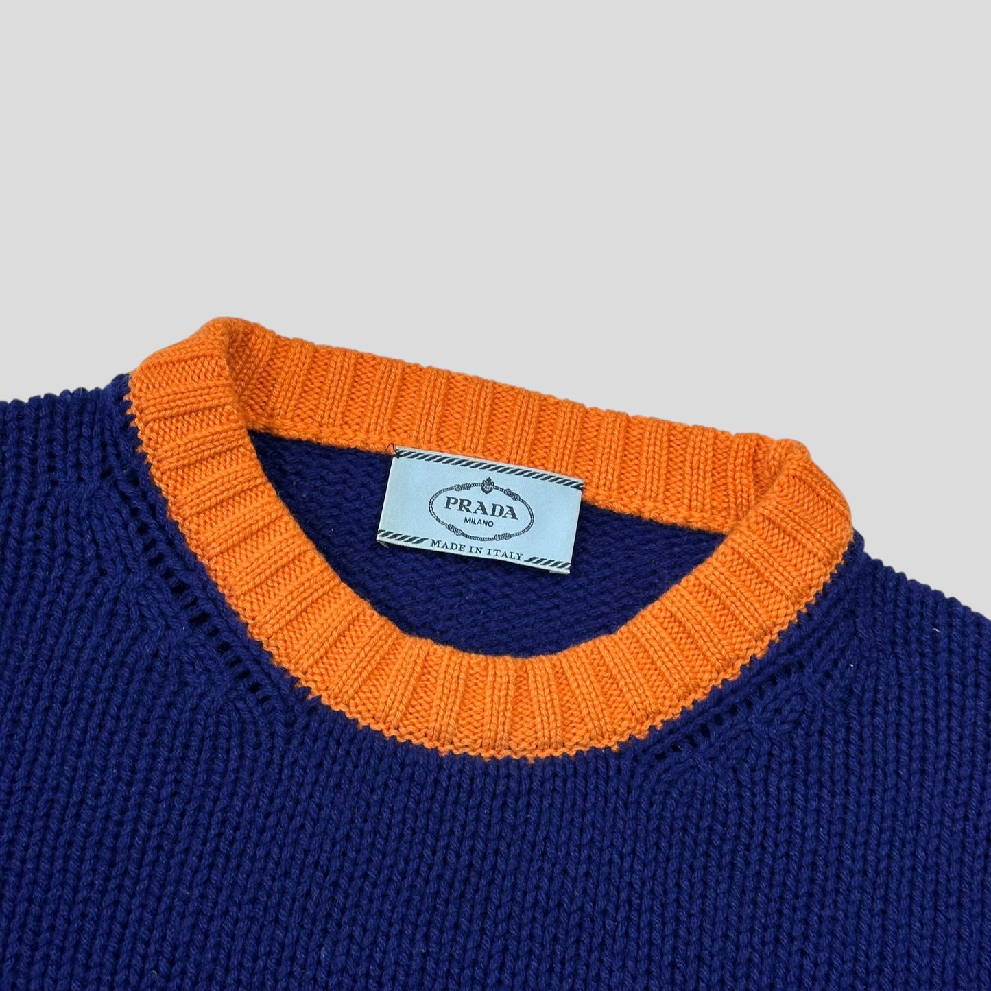 Prada Milano 2018 Intarsia Cashmere Chunky Race Logo Knit - IT42 (S)
