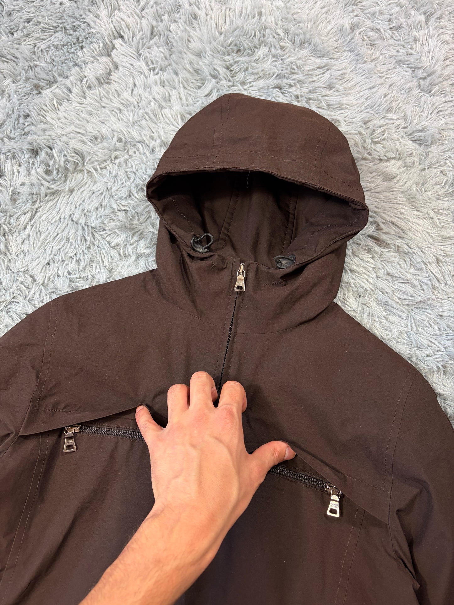Prada Sport AW00 Goretex Gloved Brown Multipocket Jacket - IT40