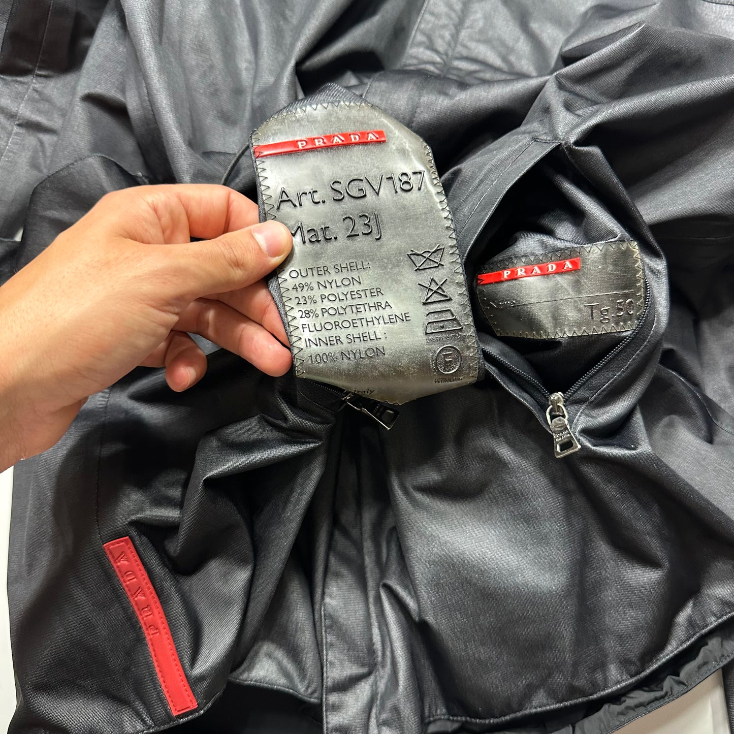 Prada Sport 1999 Hydrophobic Taped Seam Reversible Glove Jacket - IT50 (L)