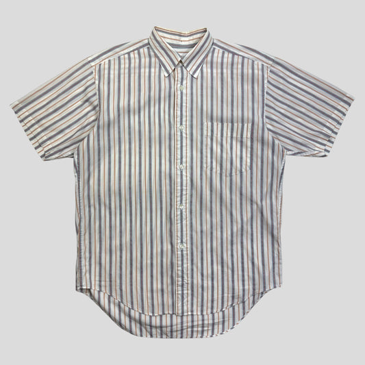 Issey Miyake 00’s Striped Pattern Short Sleeve Shirt - M/L