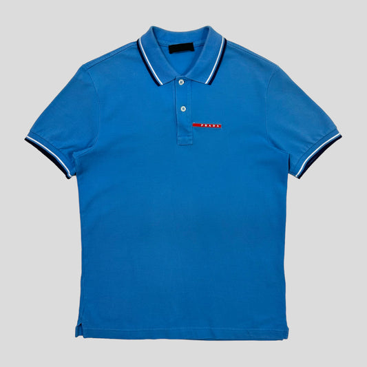 Prada 2018 Aqua Blue Polo Shirt - S