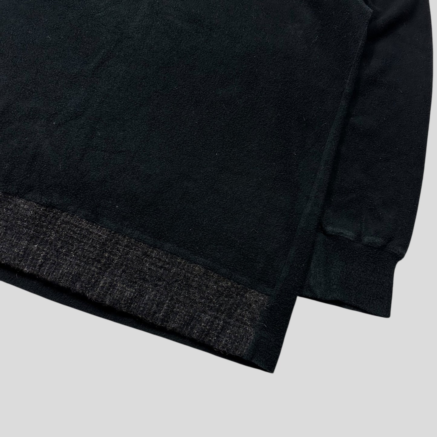 CDG SHIRT 1994 Wool Panel Towelled Fleece Sweatshirt - L/XL