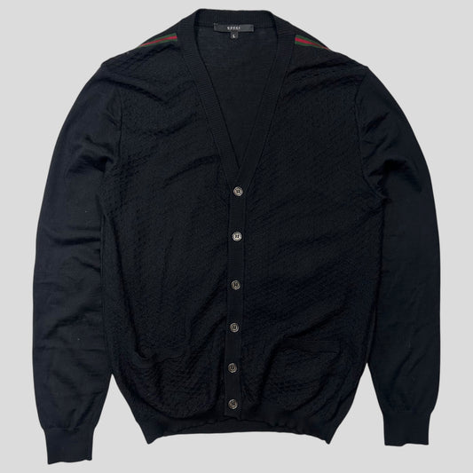 Gucci by Tom Ford 2003 Merino Extrafine Wool Soft Textured Cardigan - S/M