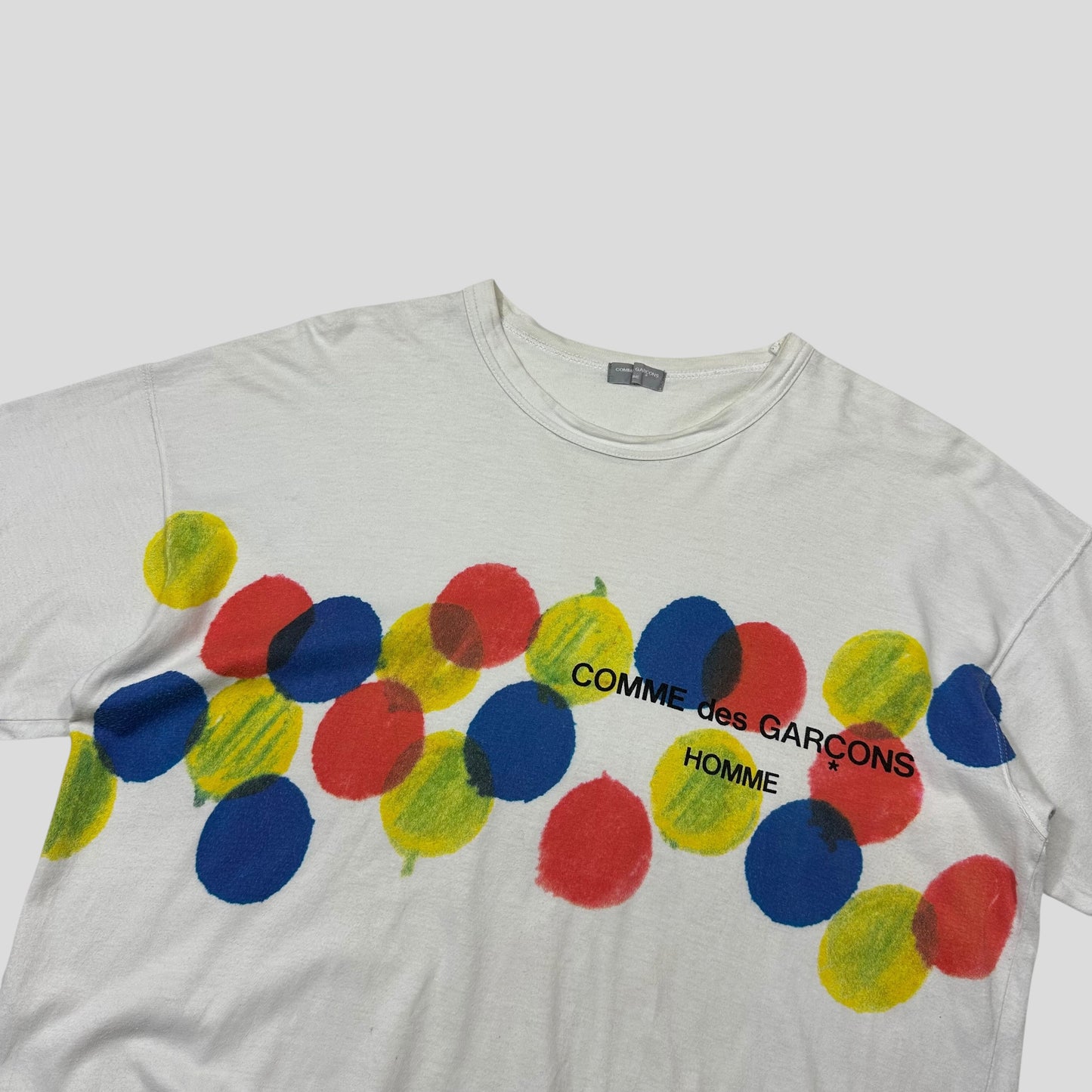 Comme Des Garçons Homme 1999 Balloon Polka Dot Logo T-shirt - L