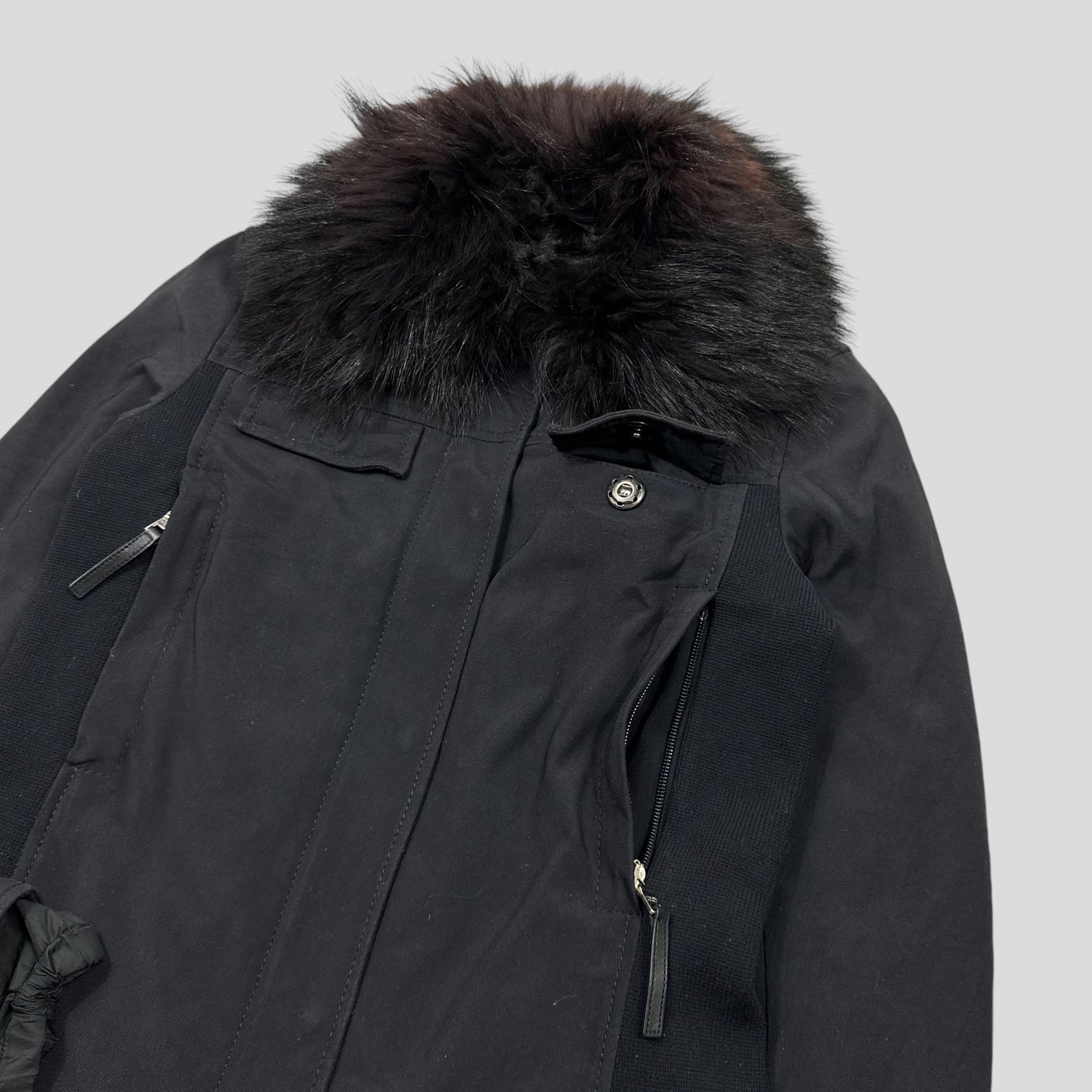 Prada Sport AW00 Goat Fur Technical Panelled Jacket - IT38