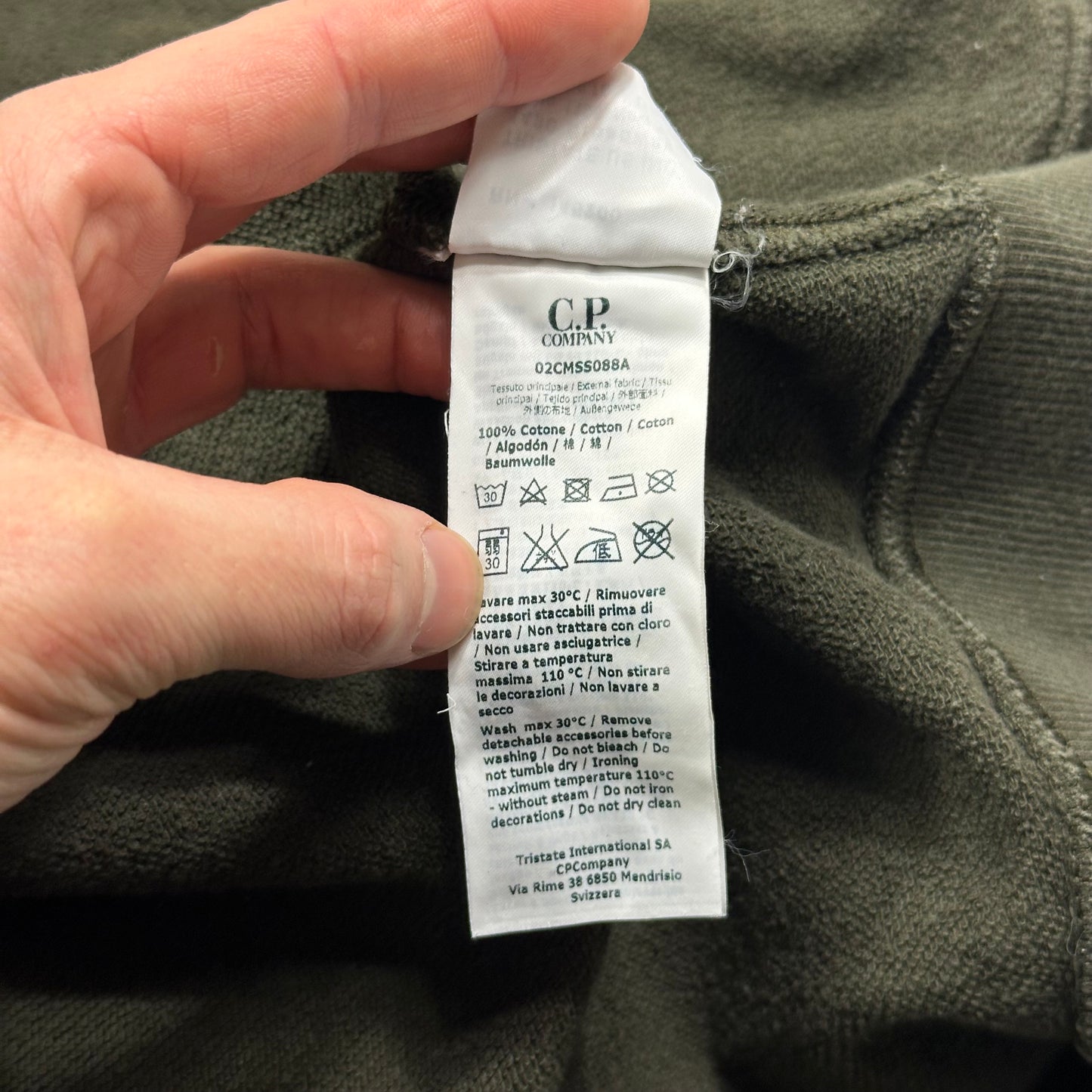 CP Company Big Pocket Zip-up Khaki Lens Hoodie - XL