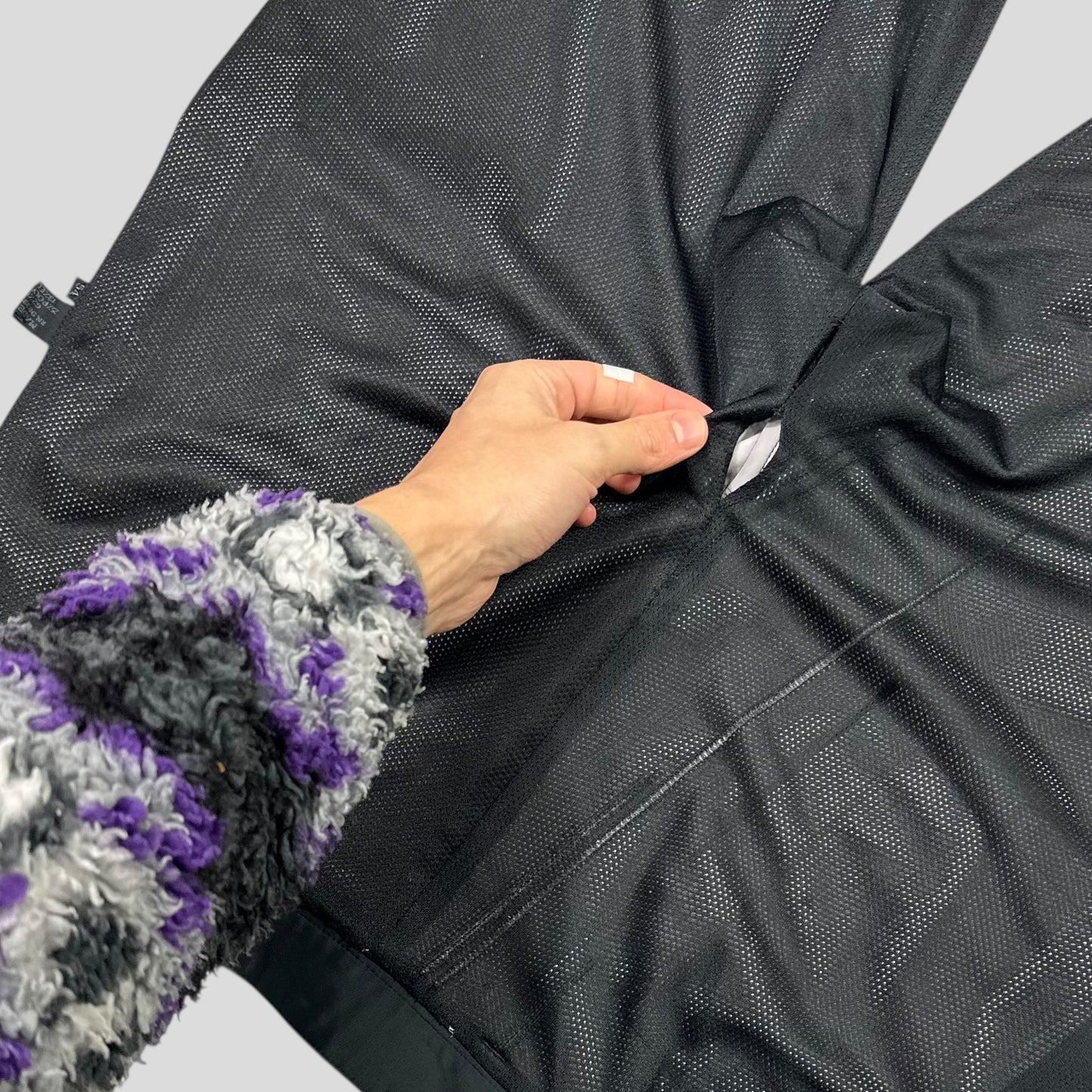 Prada Sport FW99 Textured Nylon Shimmer Baggy Mesh Trousers -IT54