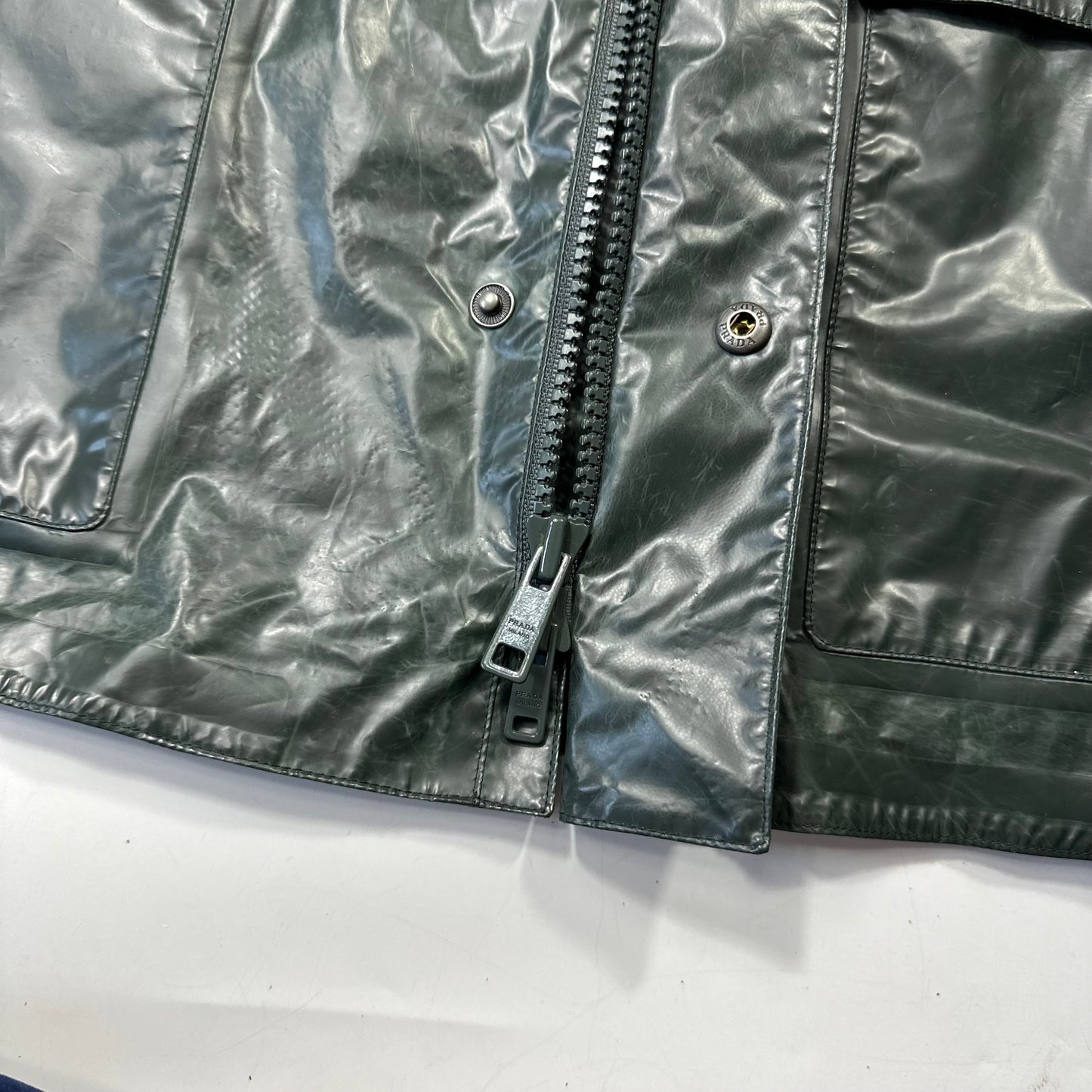 Prada Milano 2015 Taped Seam Toffee Wrapper Technical Jacket - IT50