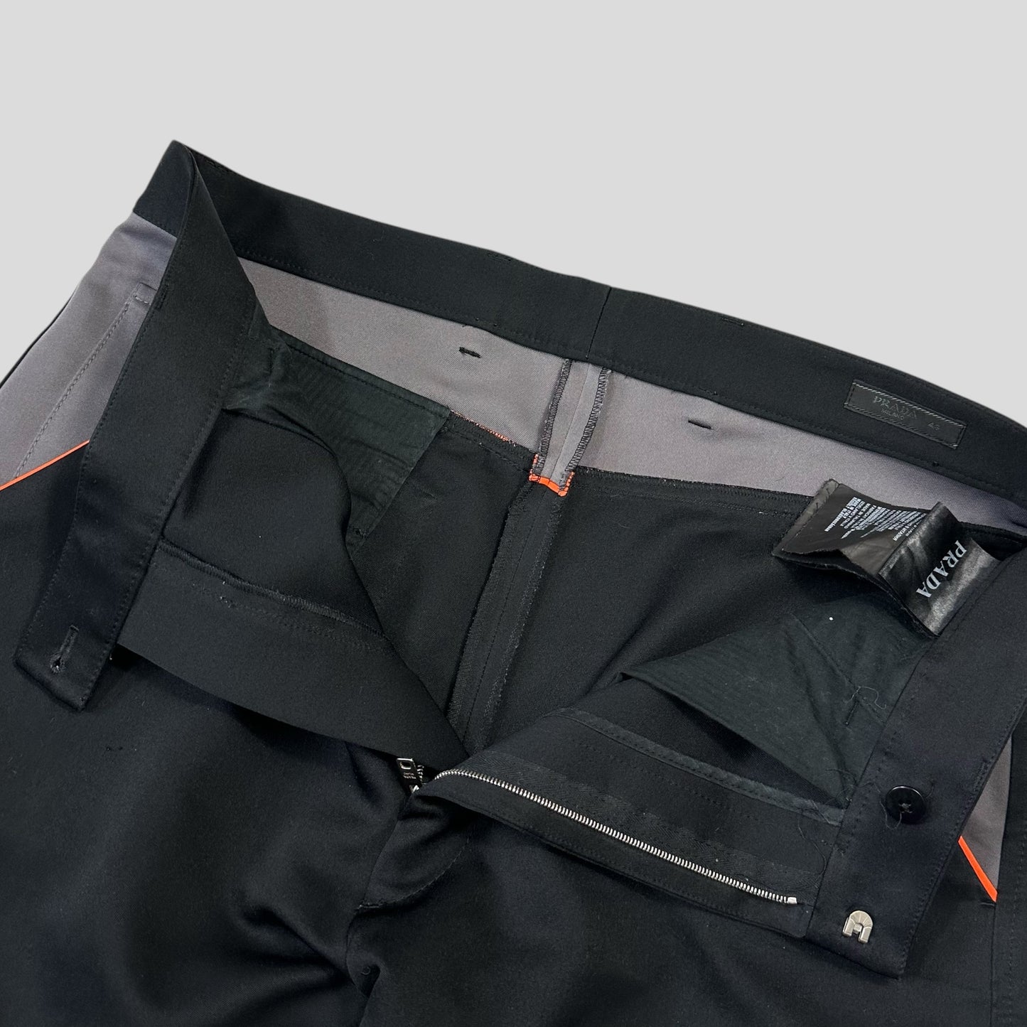 Prada Milano SS16 Runway Colourblock Technical Polyester  Trousers - IT48