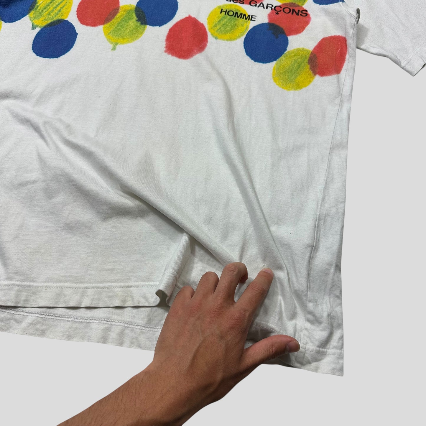 Comme Des Garçons Homme 1999 Balloon Polka Dot Logo T-shirt - L