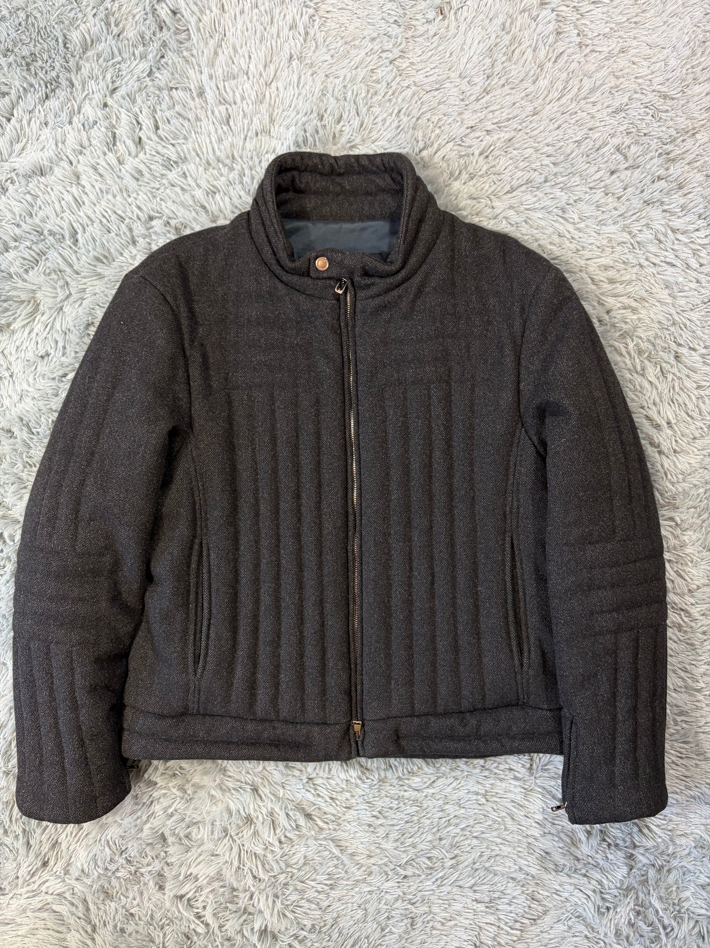 Gucci by Tom Ford AW00 Wool 3D Ribbed Runway Biker Jacket - IT50