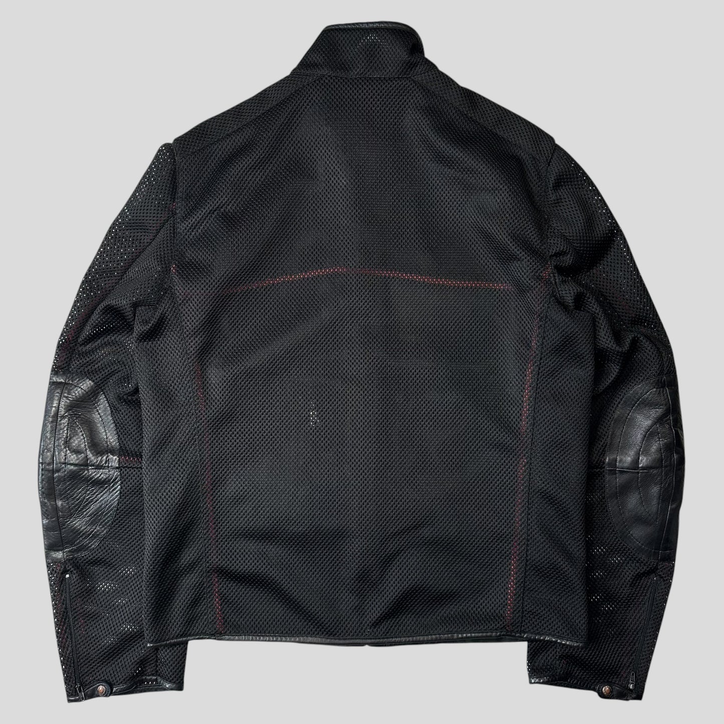 Prada Sport SS00 SAMPLE Mesh + Leather Moto Jacket - IT54