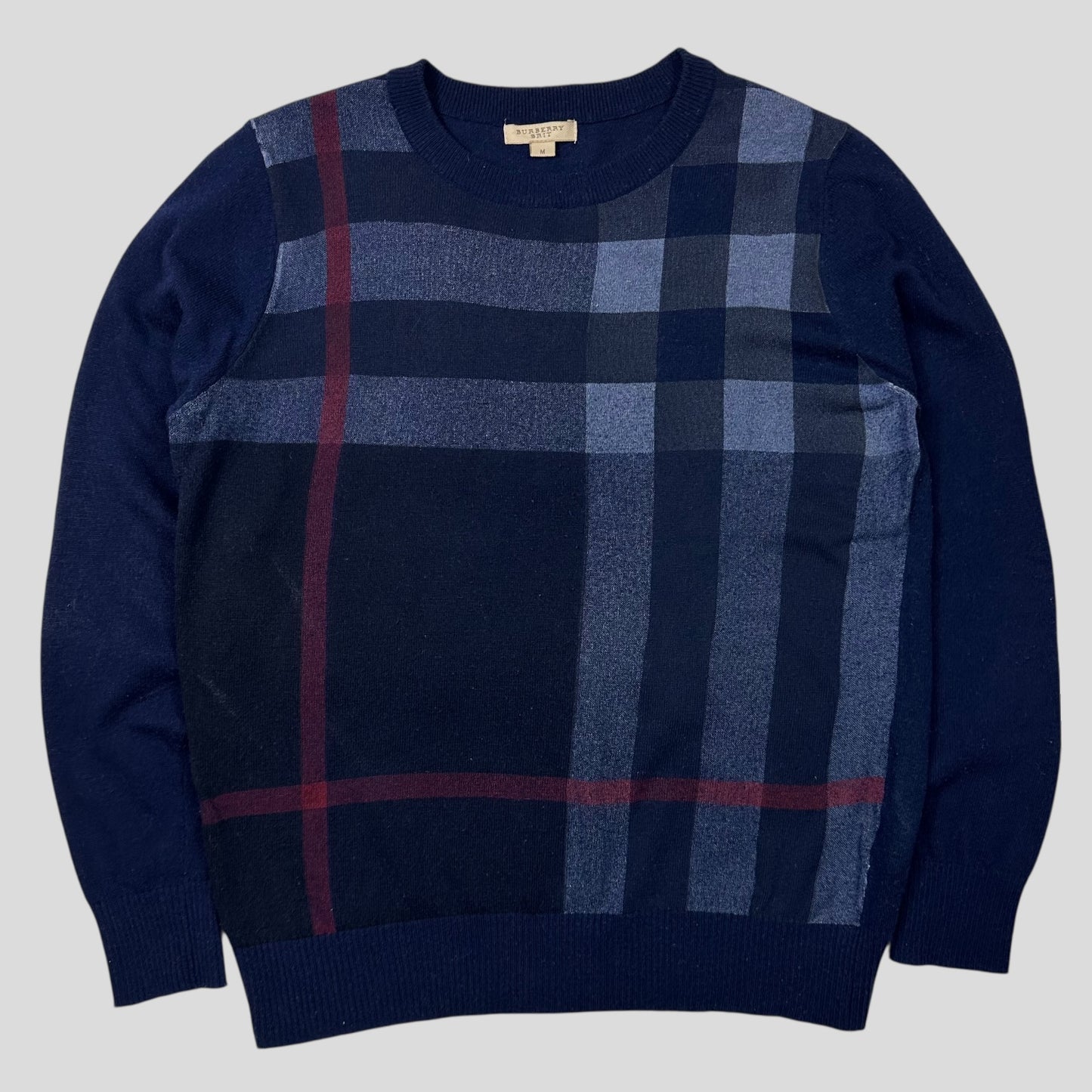 Burberry Brit Scotland Merino Wool & Cashmere Nova Check Jumper - S