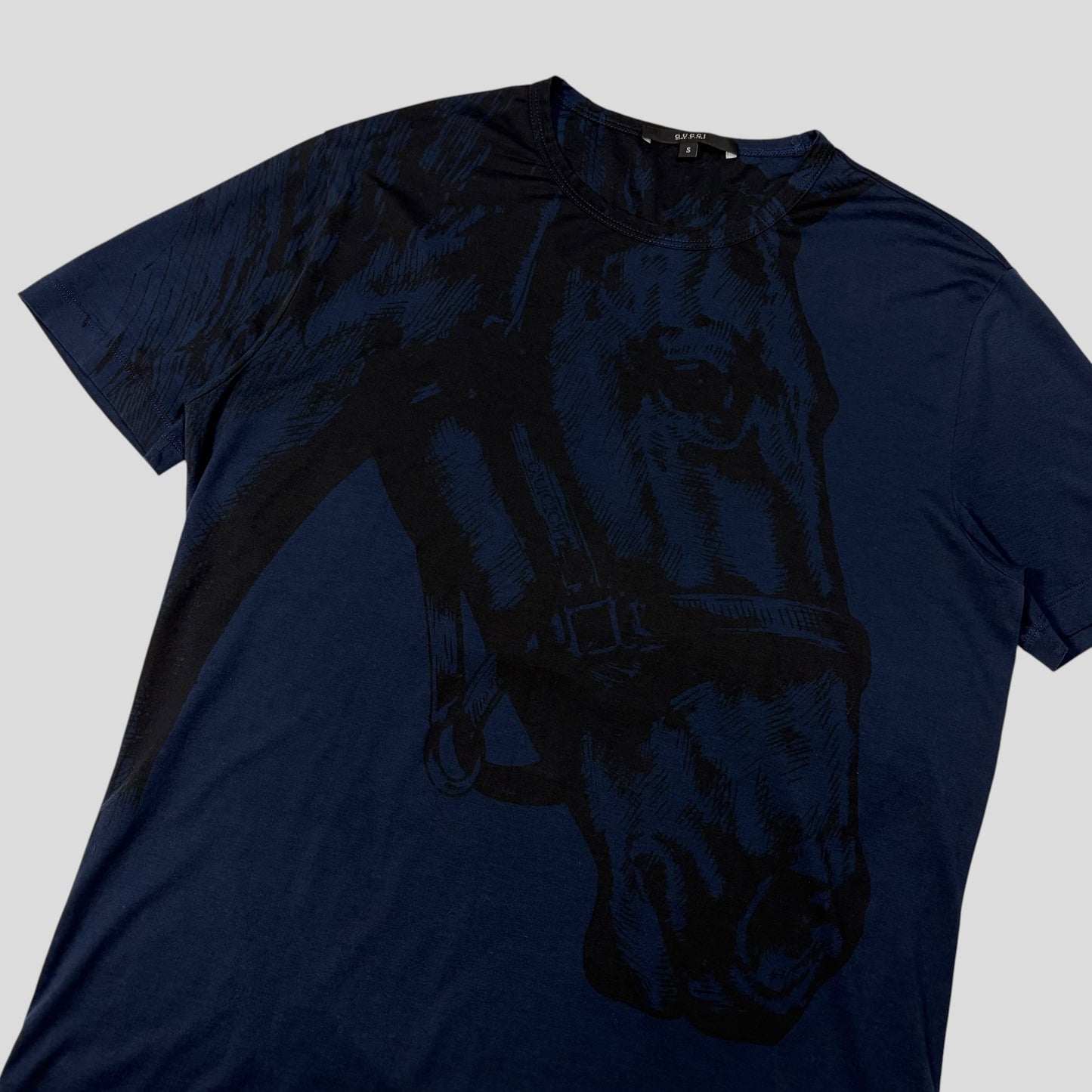Gucci by Tom Ford 00’s Horse Print Graphic T-shirt - S/M