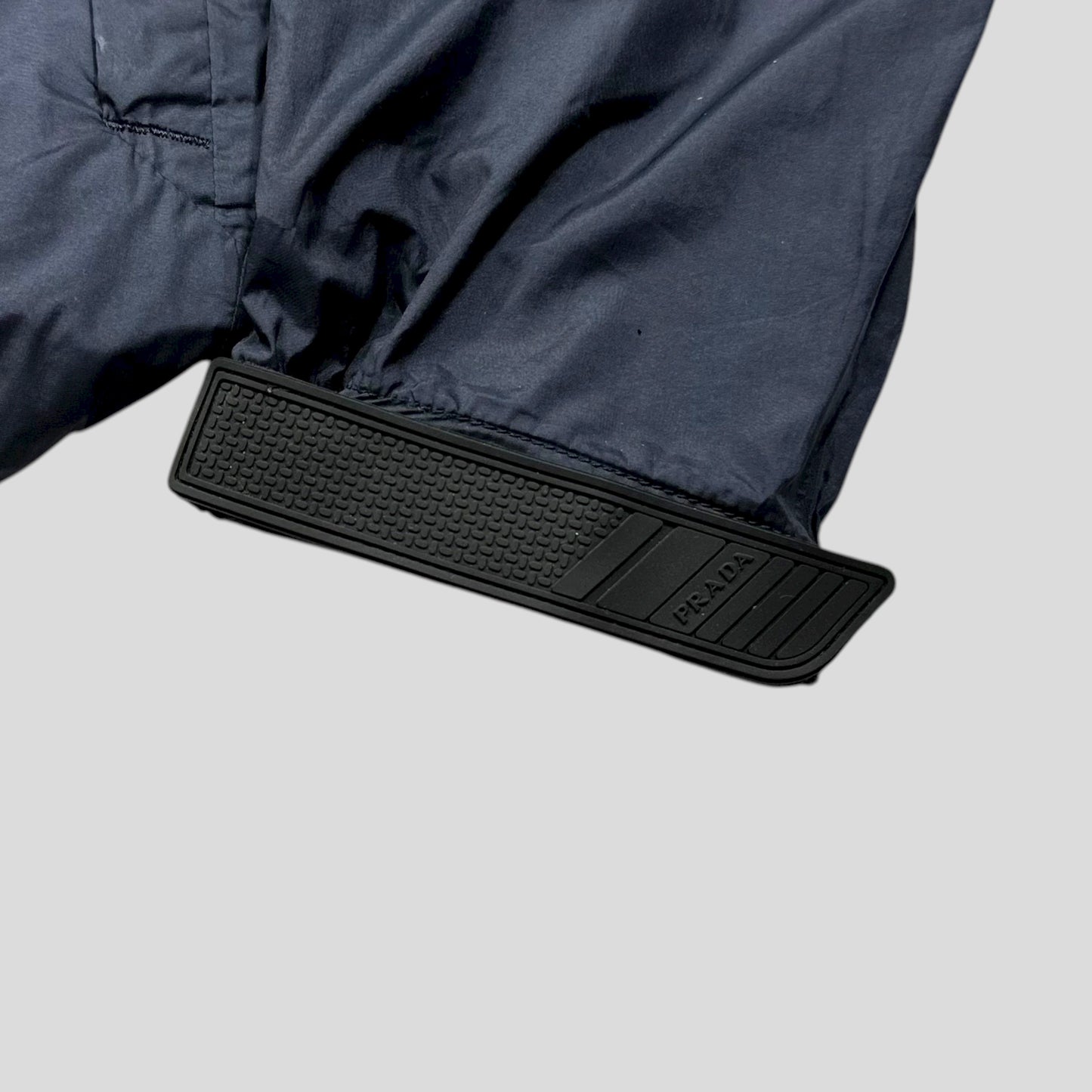 Prada 2020 Rubber Logo Taped Seam Windbreaker Jacket - M