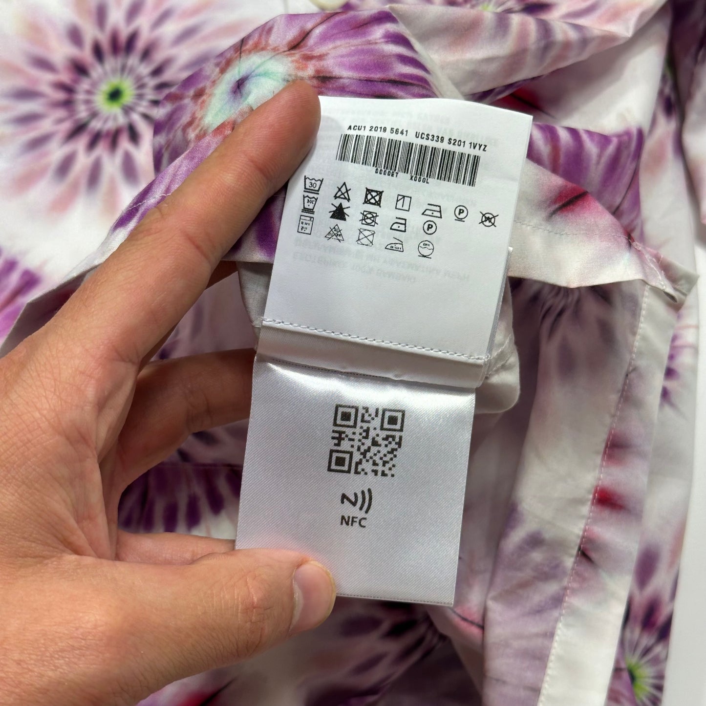 Prada SS19 Kaleidoscope Tie-Dye Boxy Cuban Shirt - M/L