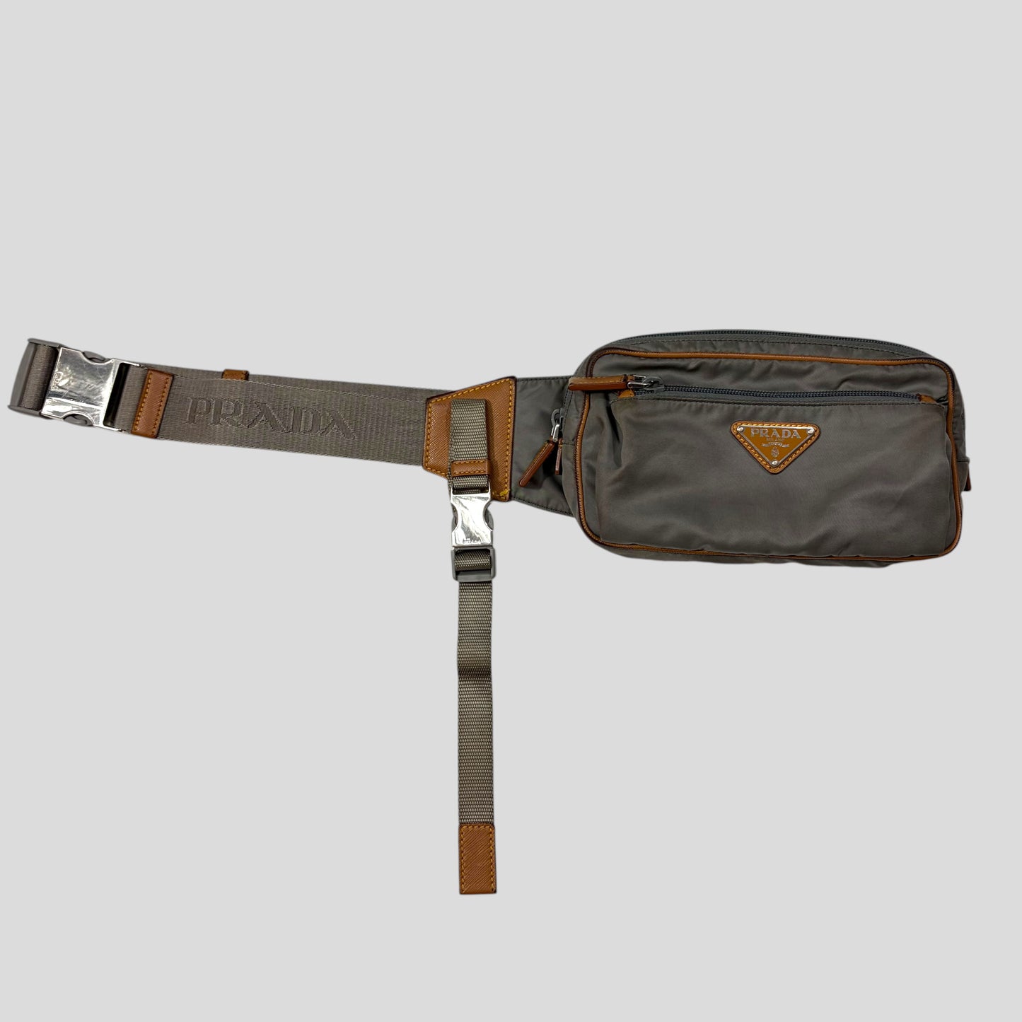 Prada 2018 Tessuto Montagna Nylon + Leather Utility Belt Bag