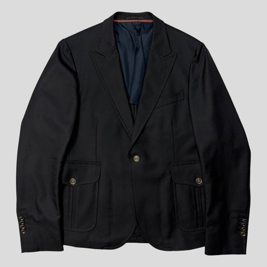 Gucci by Tom Ford 00’s Crest Button Wool Dinner Jacket - IT54